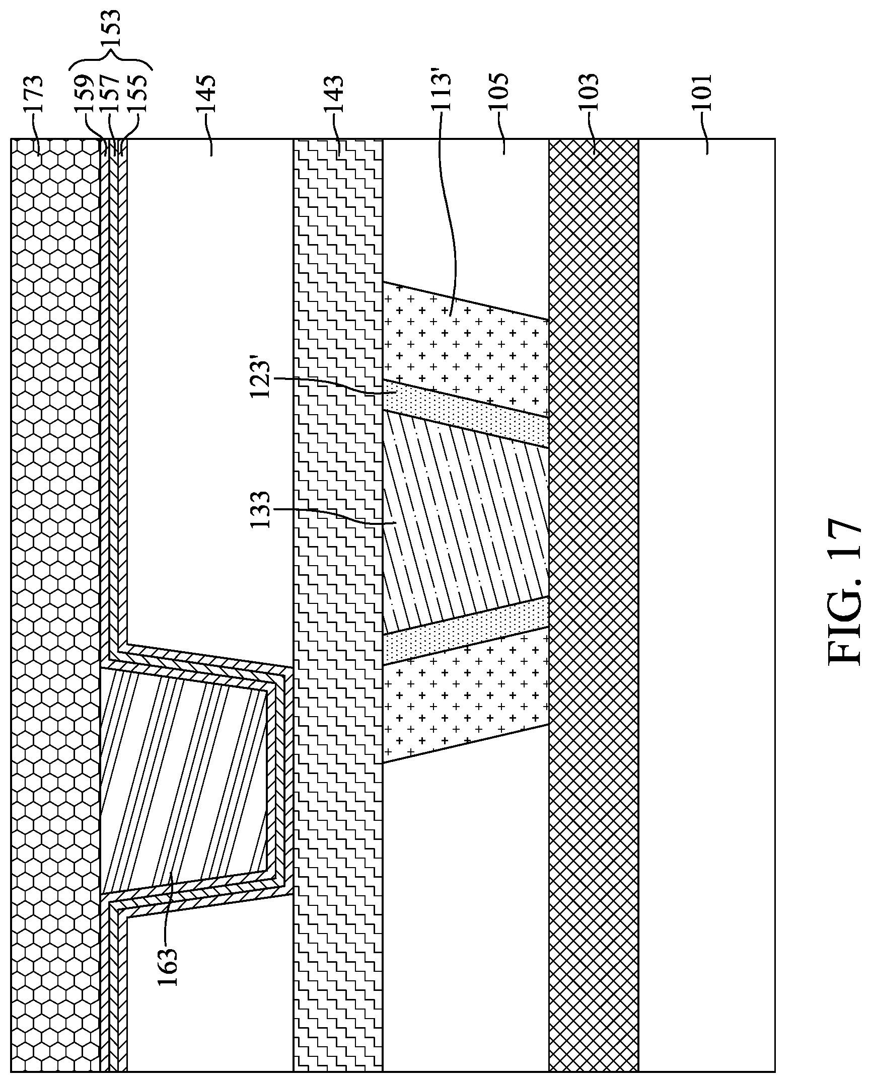Patent US11776912 Figure 17 – Method for preparing semiconductor device structure with manganese-containing lining layer