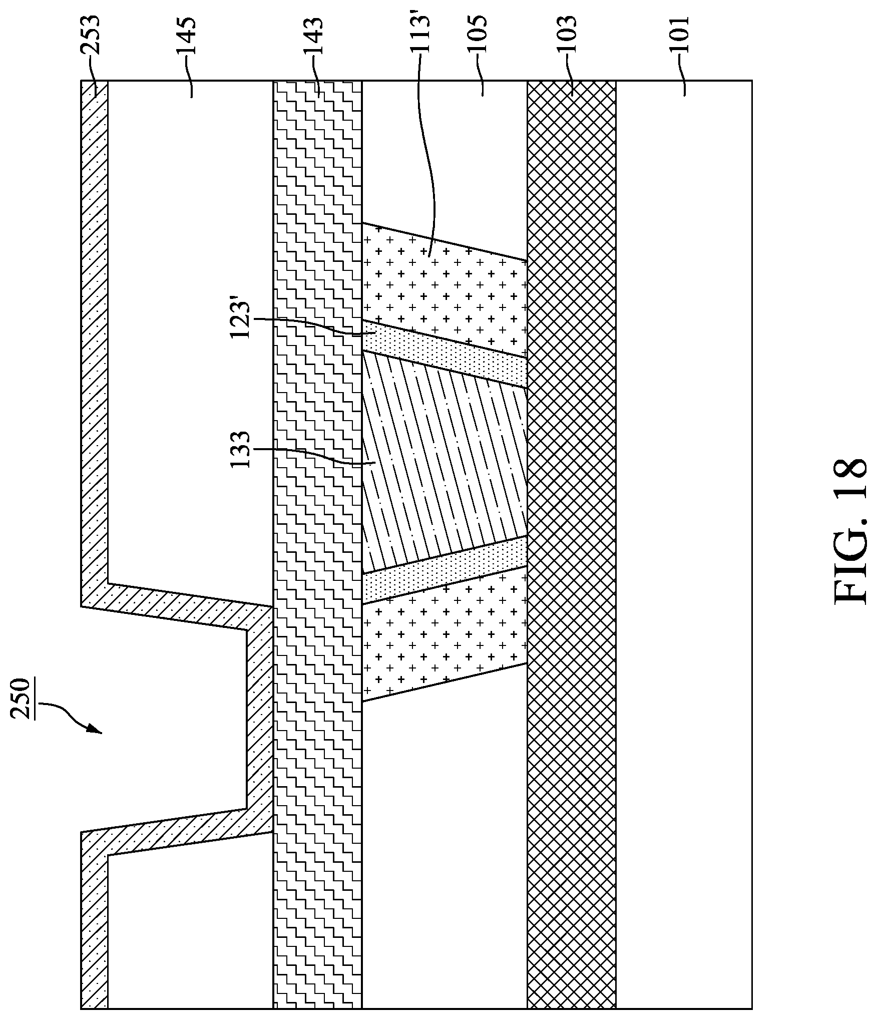 Patent US11776912 Figure 18 – Method for preparing semiconductor device structure with manganese-containing lining layer