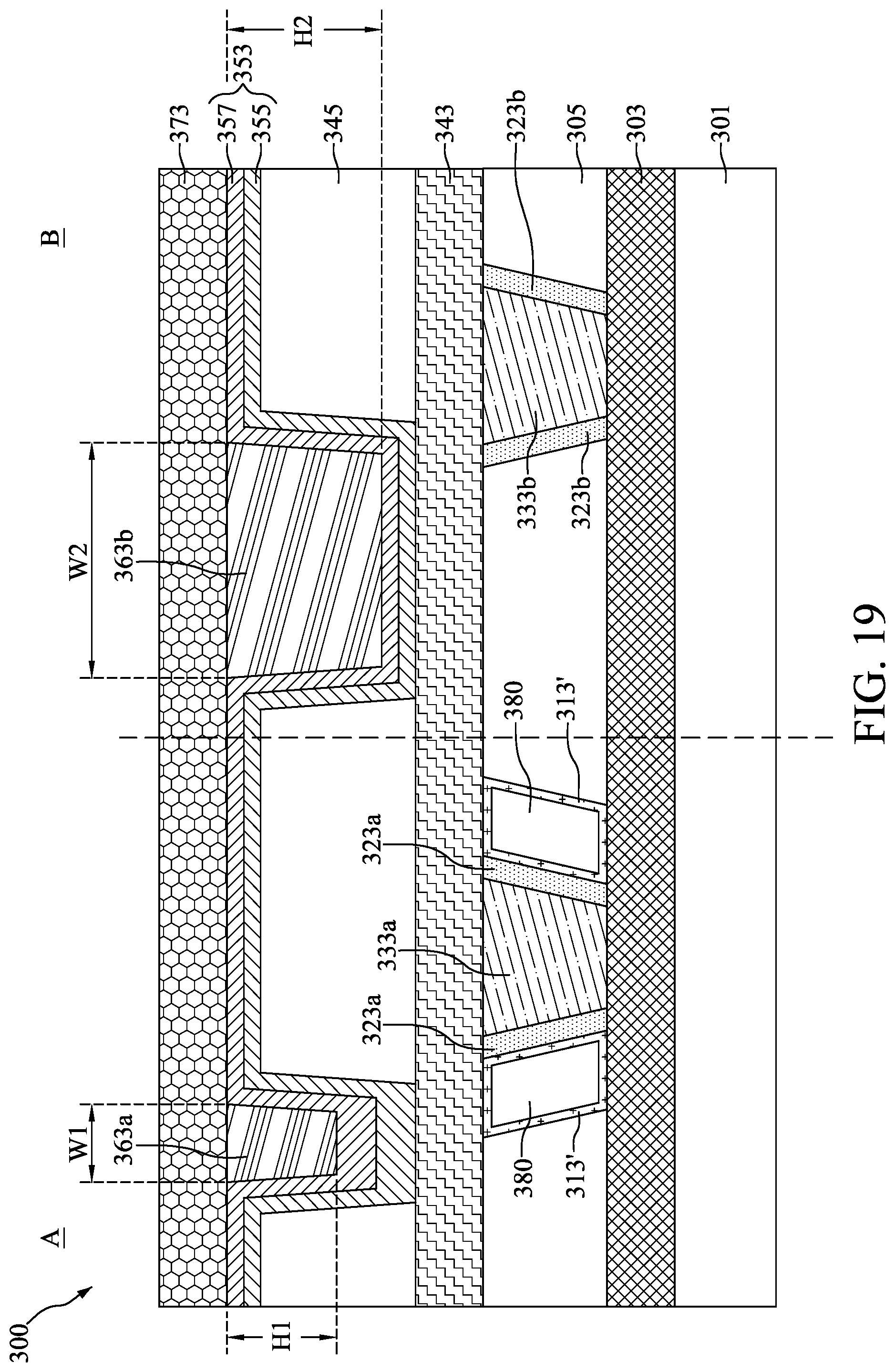 Patent US11776912 Figure 19 – Method for preparing semiconductor device structure with manganese-containing lining layer