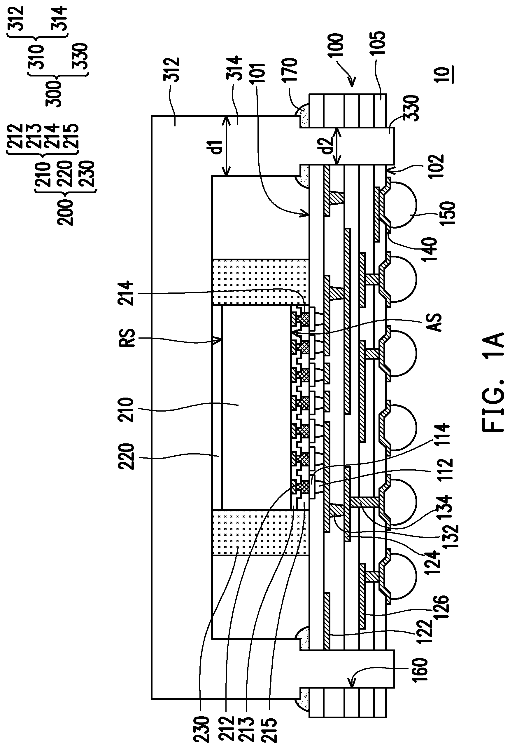 Patent US11776919 Figure 1 – Semiconductor package
