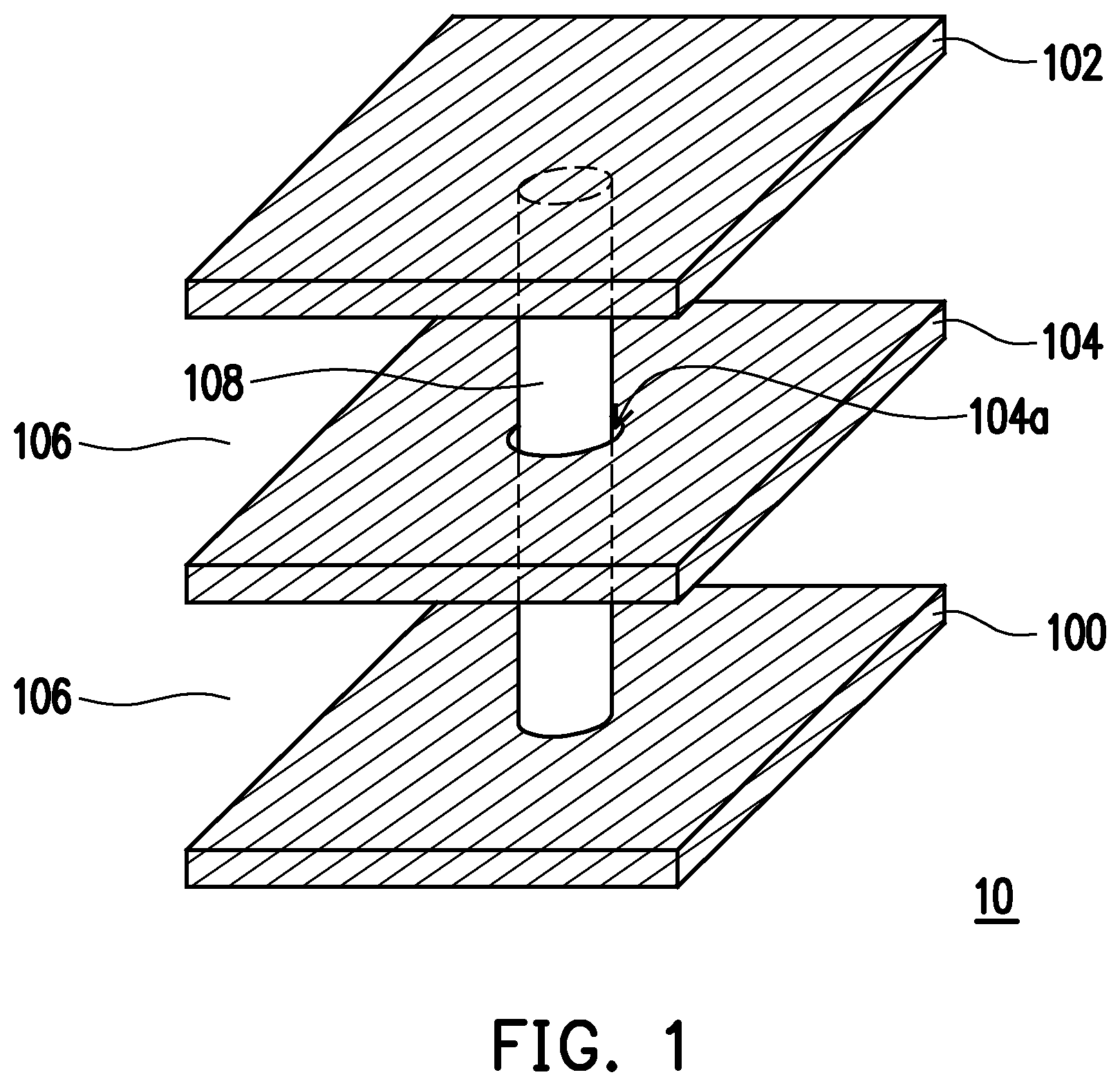 Patent US11776920 Figure 1 – Capacitor and filter and redistribution layer structure including the same