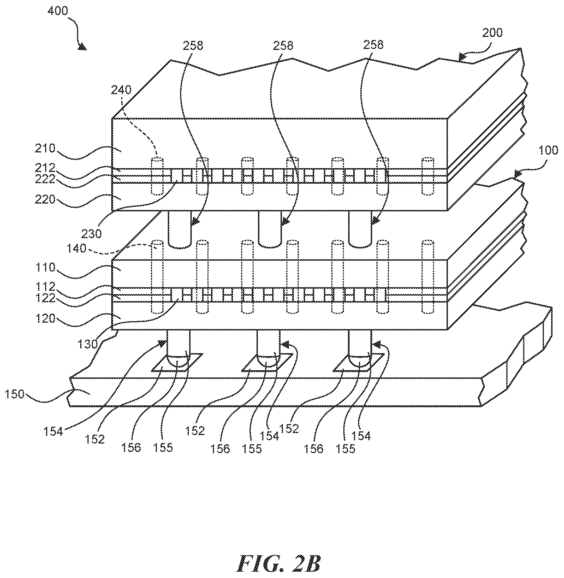 Patent US11776926 Figure 3 – Combination-bonded die pair packaging and associated systems and methods
