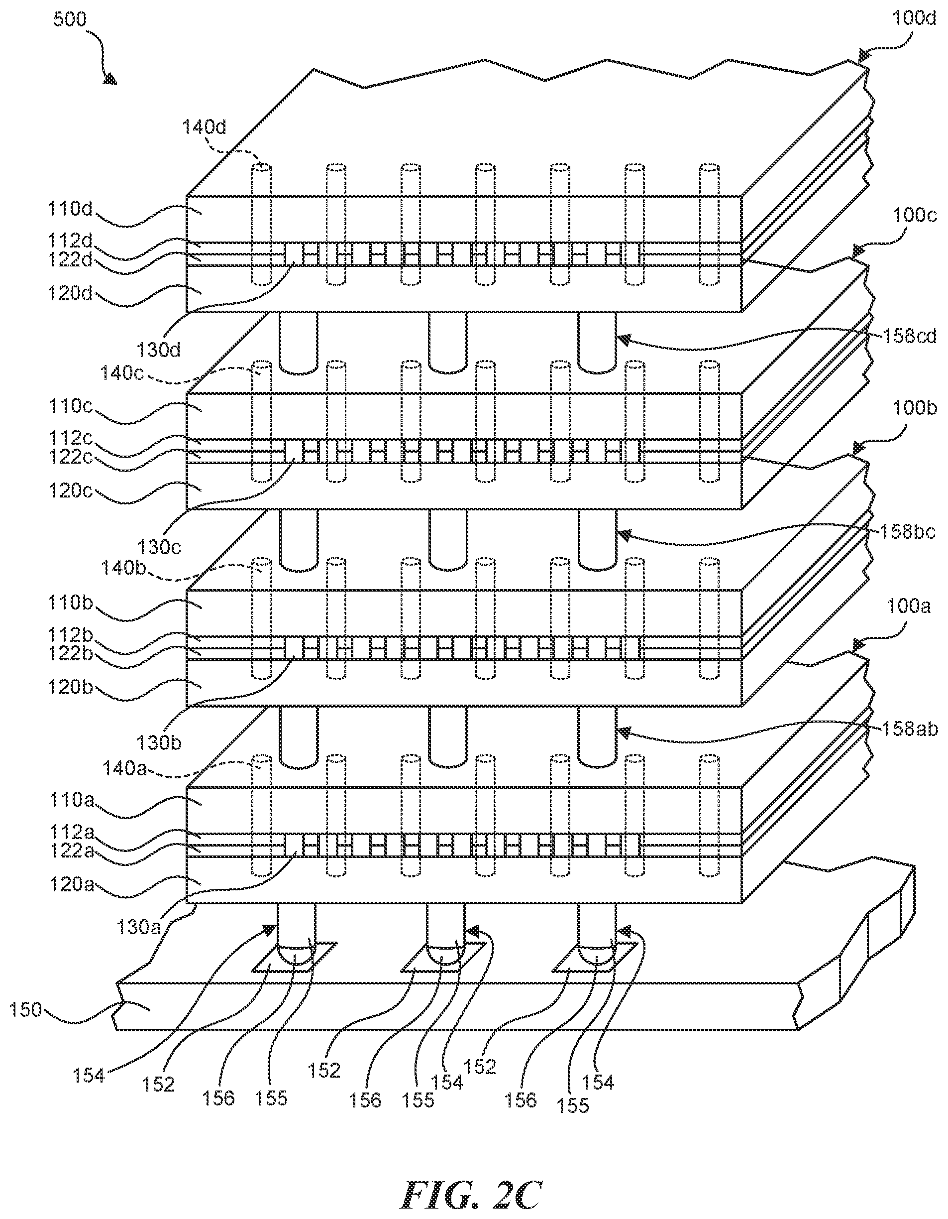 Patent US11776926 Figure 4 – Combination-bonded die pair packaging and associated systems and methods