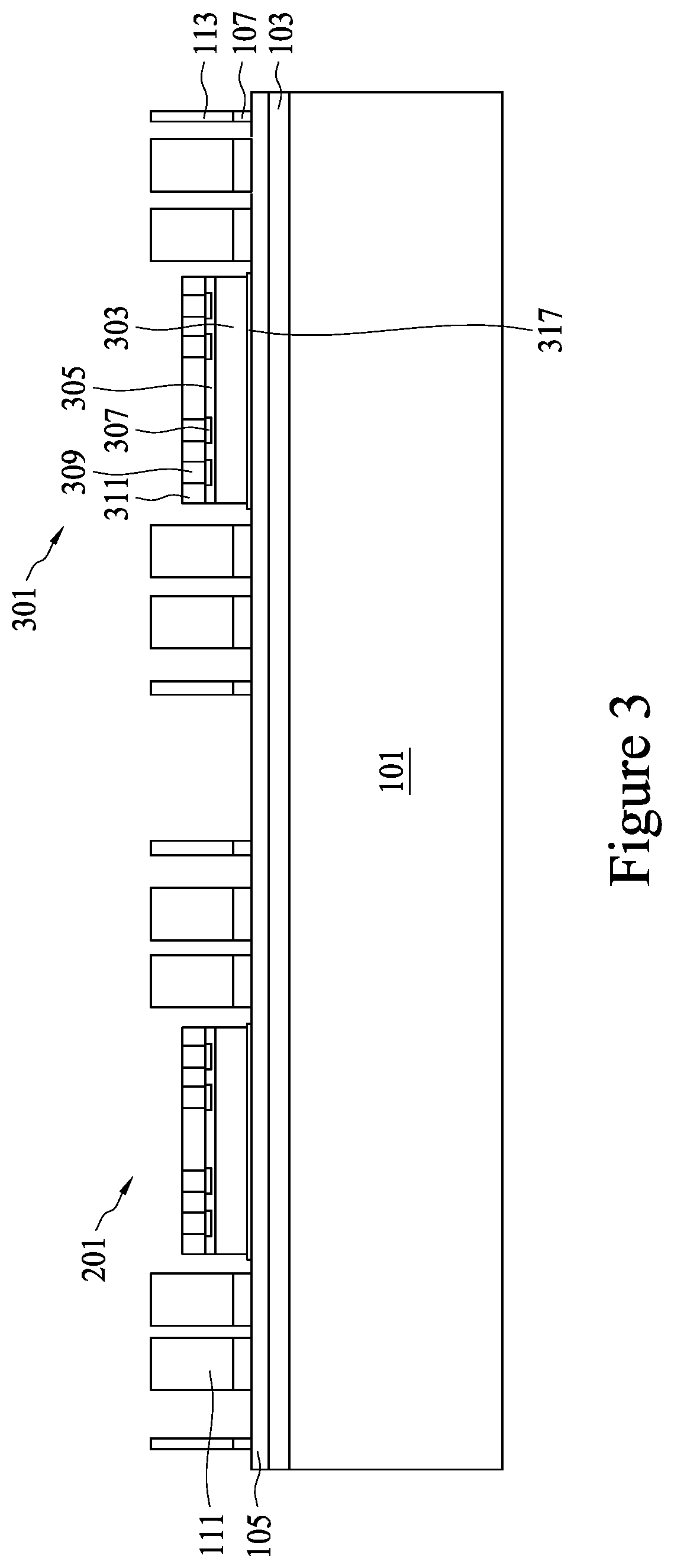 Patent US11776935 Figure 3 – Semiconductor device and method of manufacture