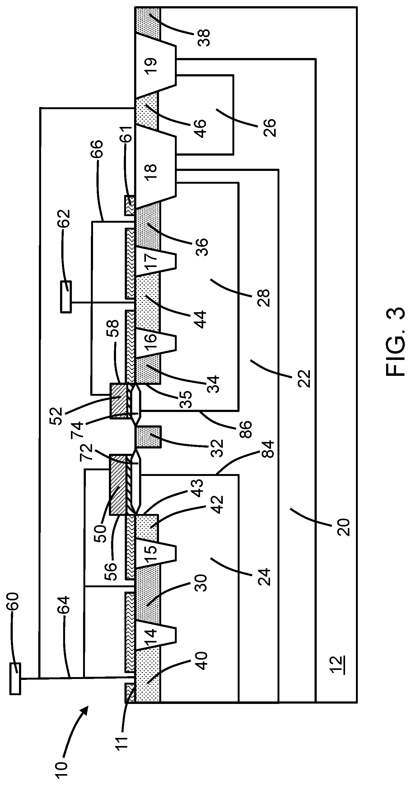 Patent US11776952 Figure 3 – Silicon-controlled rectifiers for an electrostatic discharge protection device