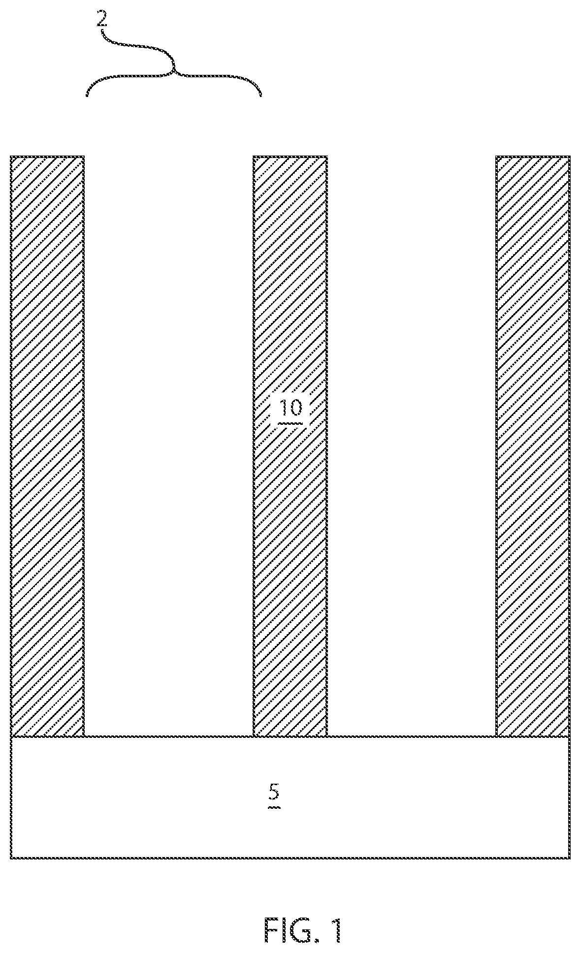 Patent US11776956 — III-V fins by aspect ratio trapping and self-aligned etch to remove rough epitaxy surface — Figure 1