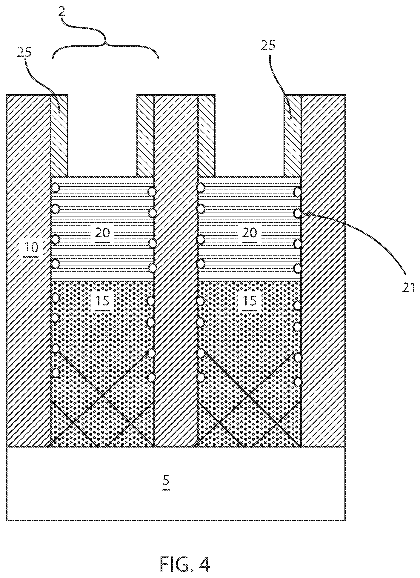 Patent US11776956 Figure 4 – III-V fins by aspect ratio trapping and self-aligned etch to remove rough epitaxy surface