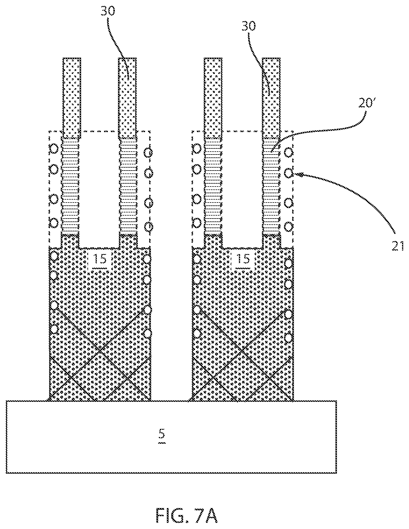 Patent US11776956 Figure 8 – III-V fins by aspect ratio trapping and self-aligned etch to remove rough epitaxy surface