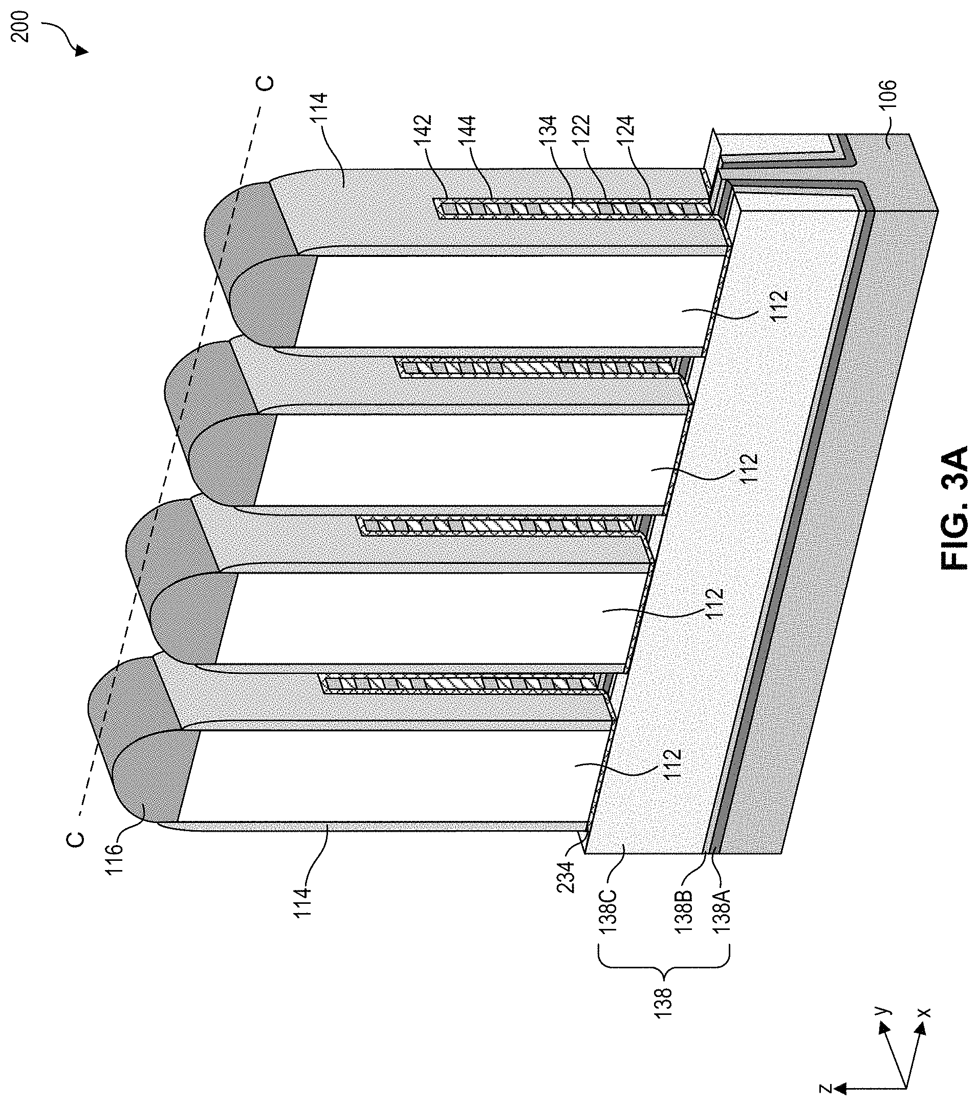 Patent US11776960 Figure 3 – Gate structures for stacked semiconductor devices