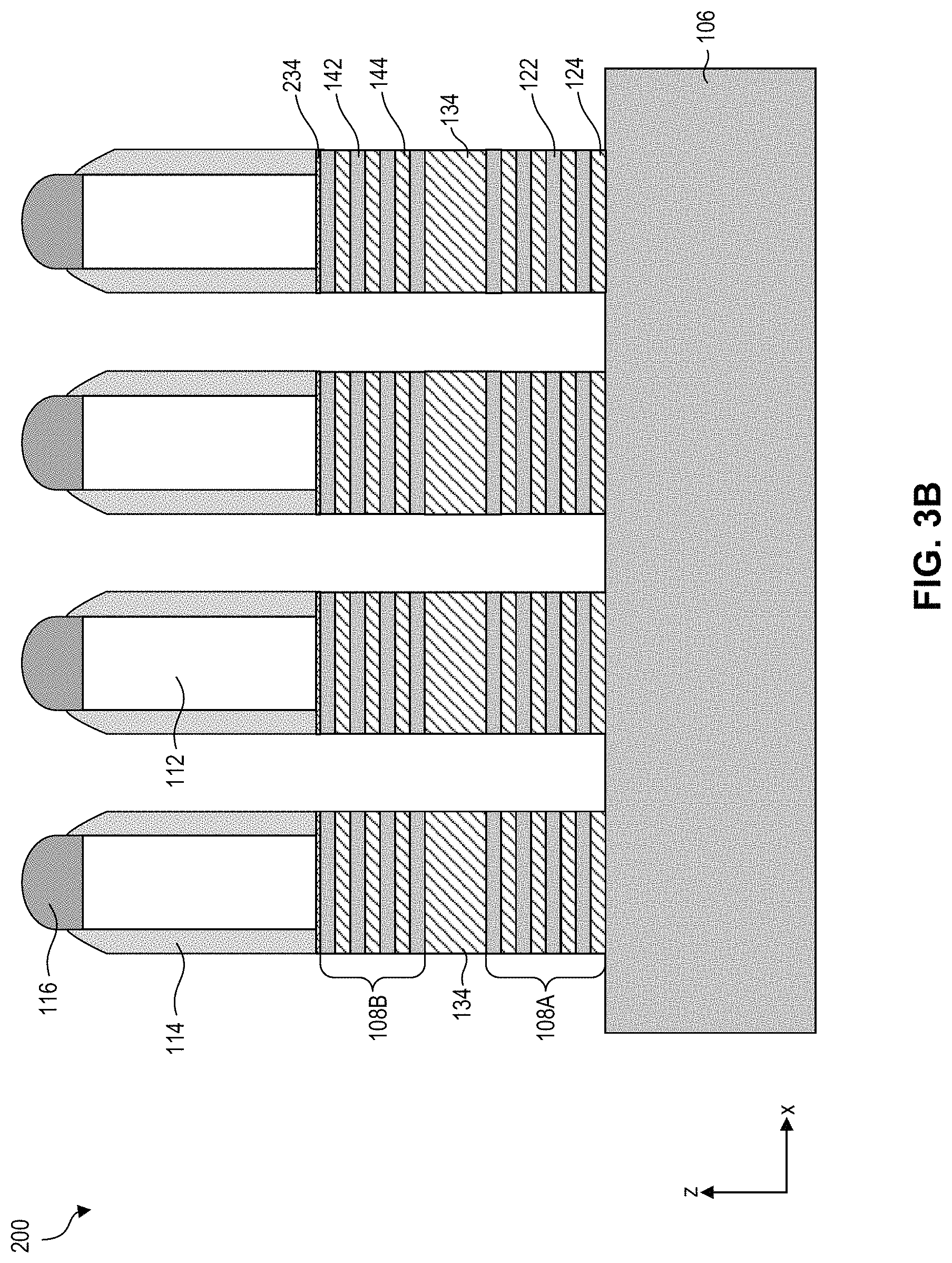 Patent US11776960 Figure 4 – Gate structures for stacked semiconductor devices