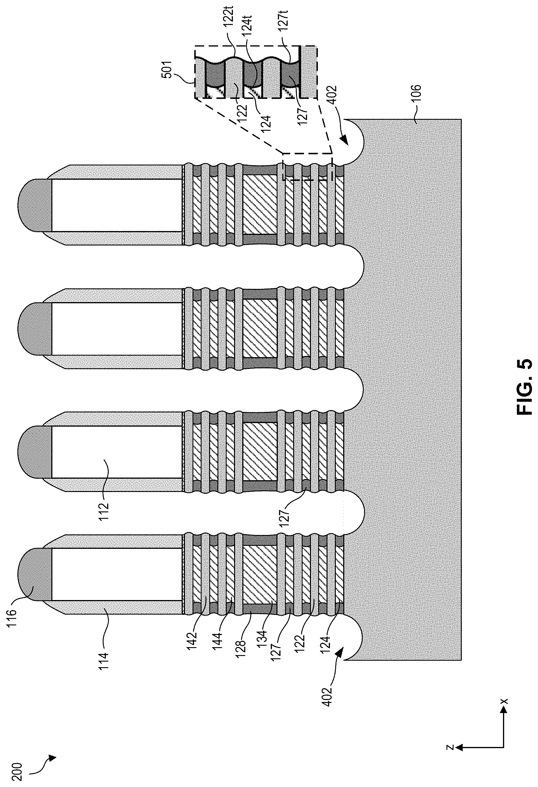 Patent US11776960 Figure 6 – Gate structures for stacked semiconductor devices