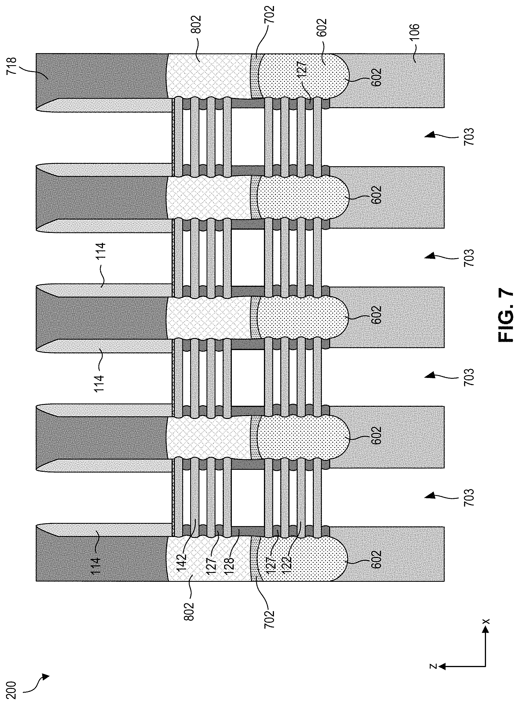 Patent US11776960 Figure 8 – Gate structures for stacked semiconductor devices