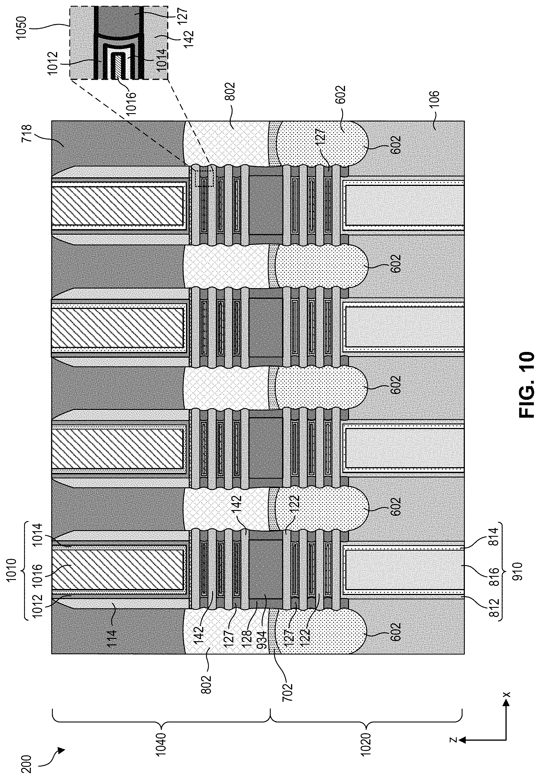 Patent US11776960 Figure 11 – Gate structures for stacked semiconductor devices