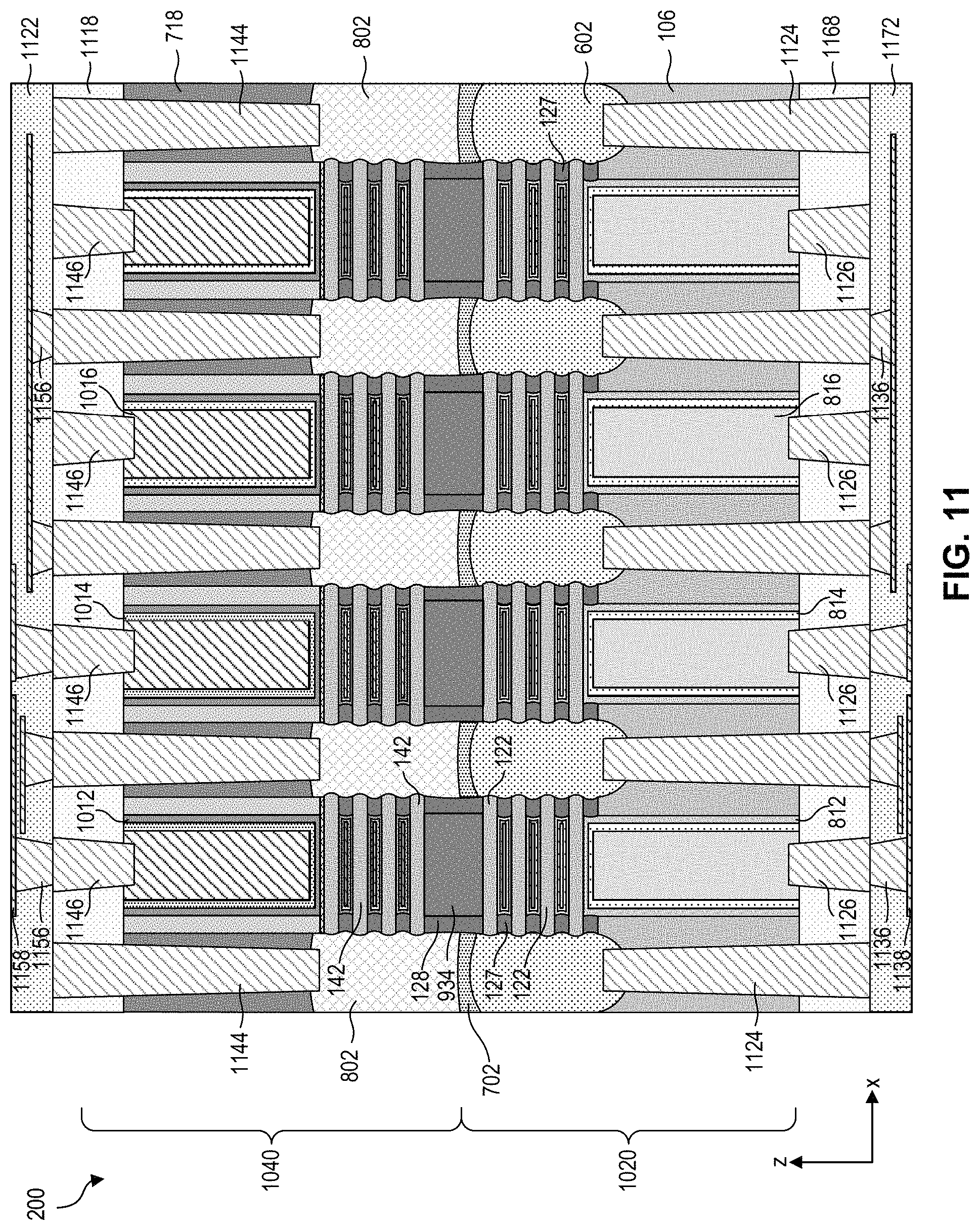 Patent US11776960 Figure 12 – Gate structures for stacked semiconductor devices