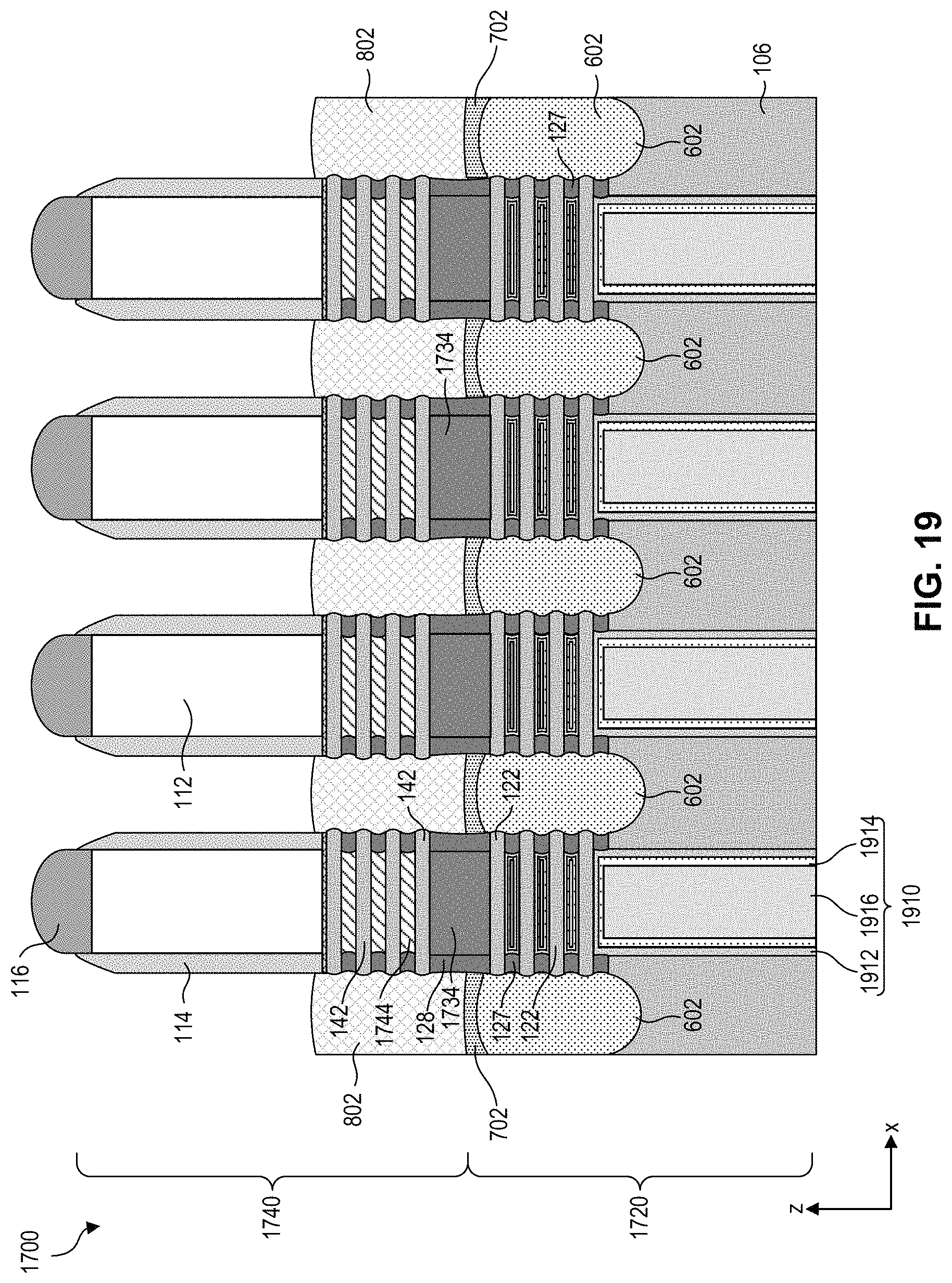 Patent US11776960 Figure 20 – Gate structures for stacked semiconductor devices