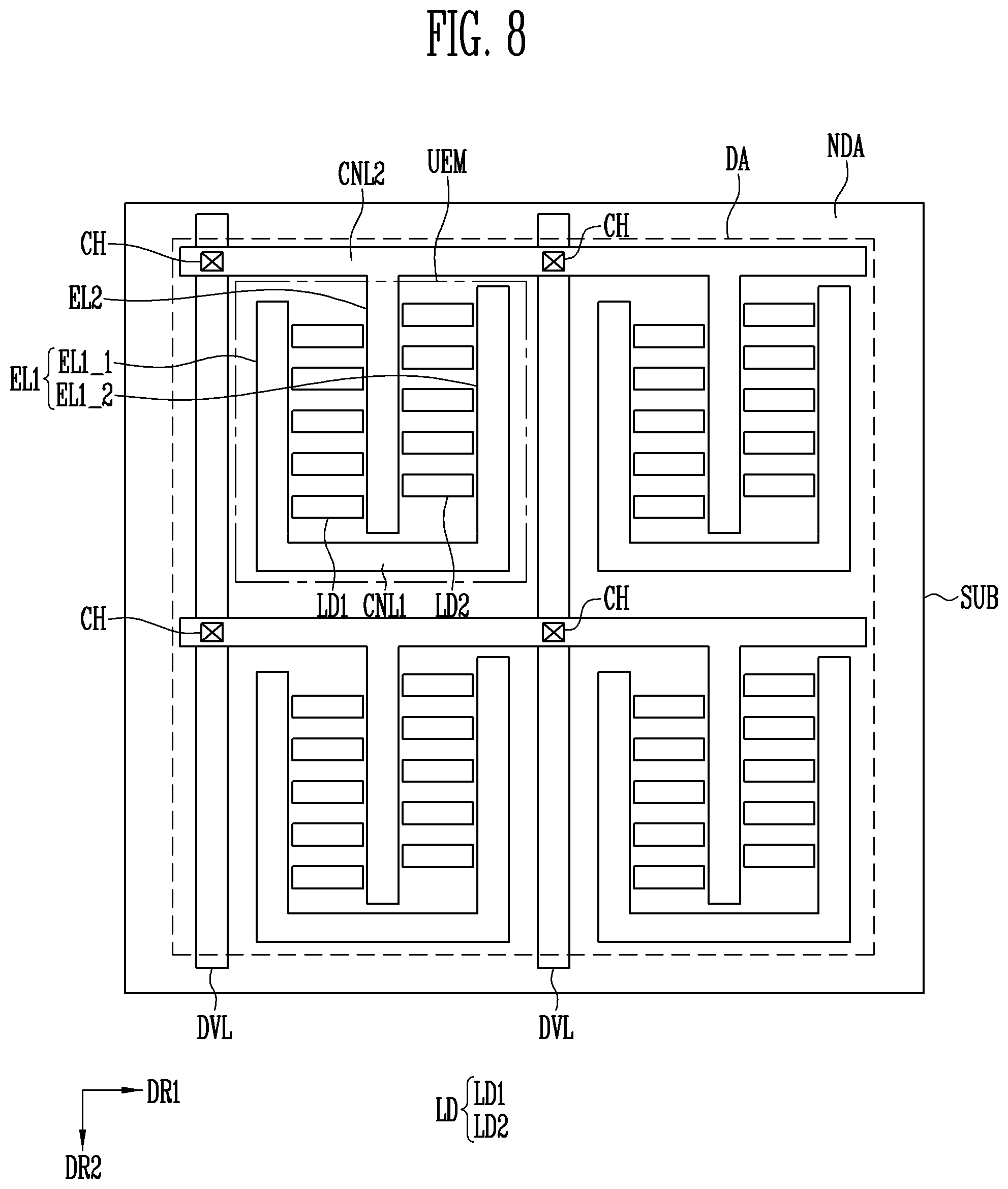 Patent US11776973 Figure 8 – Method of manufacturing display device