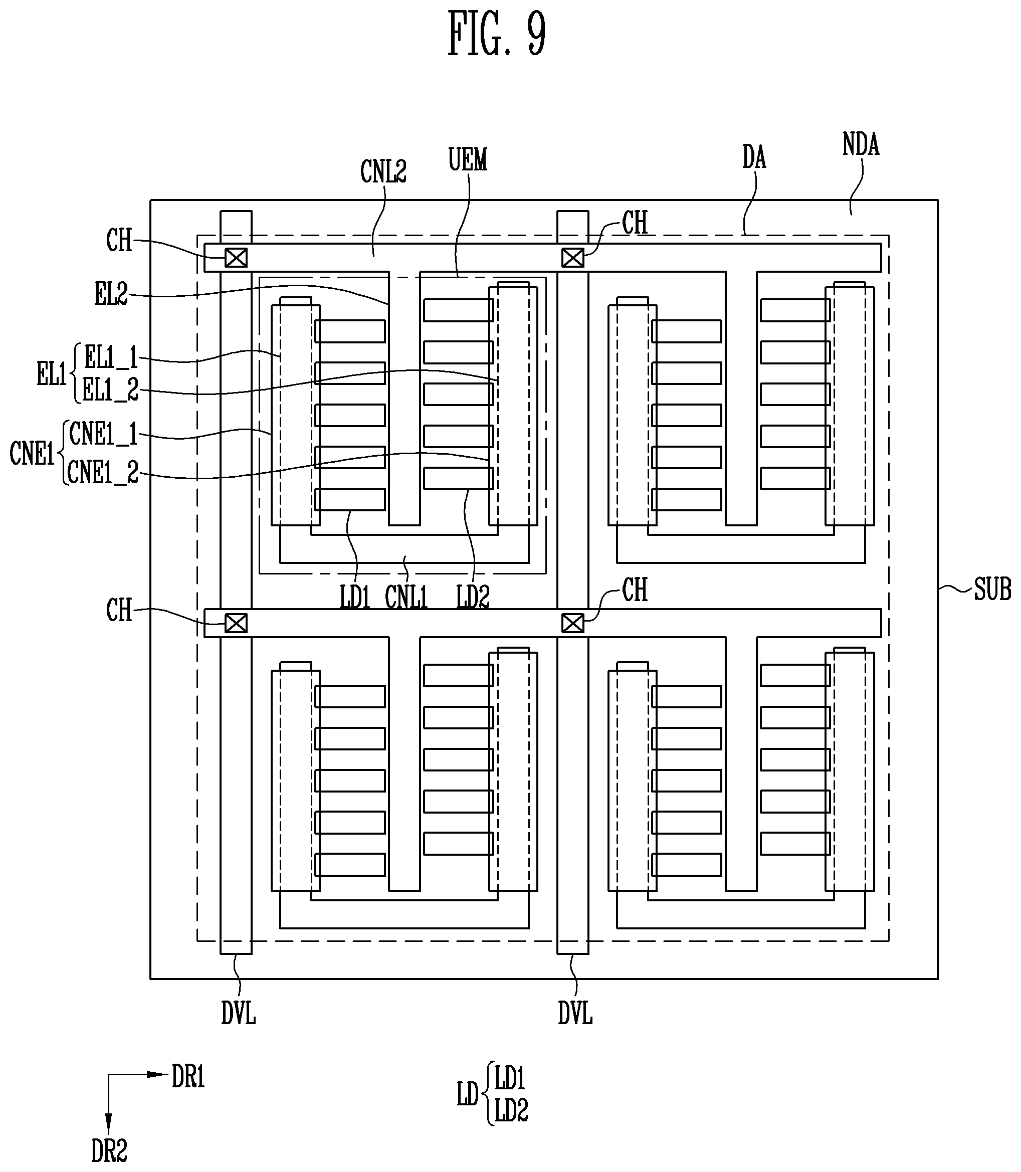 Patent US11776973 Figure 9 – Method of manufacturing display device