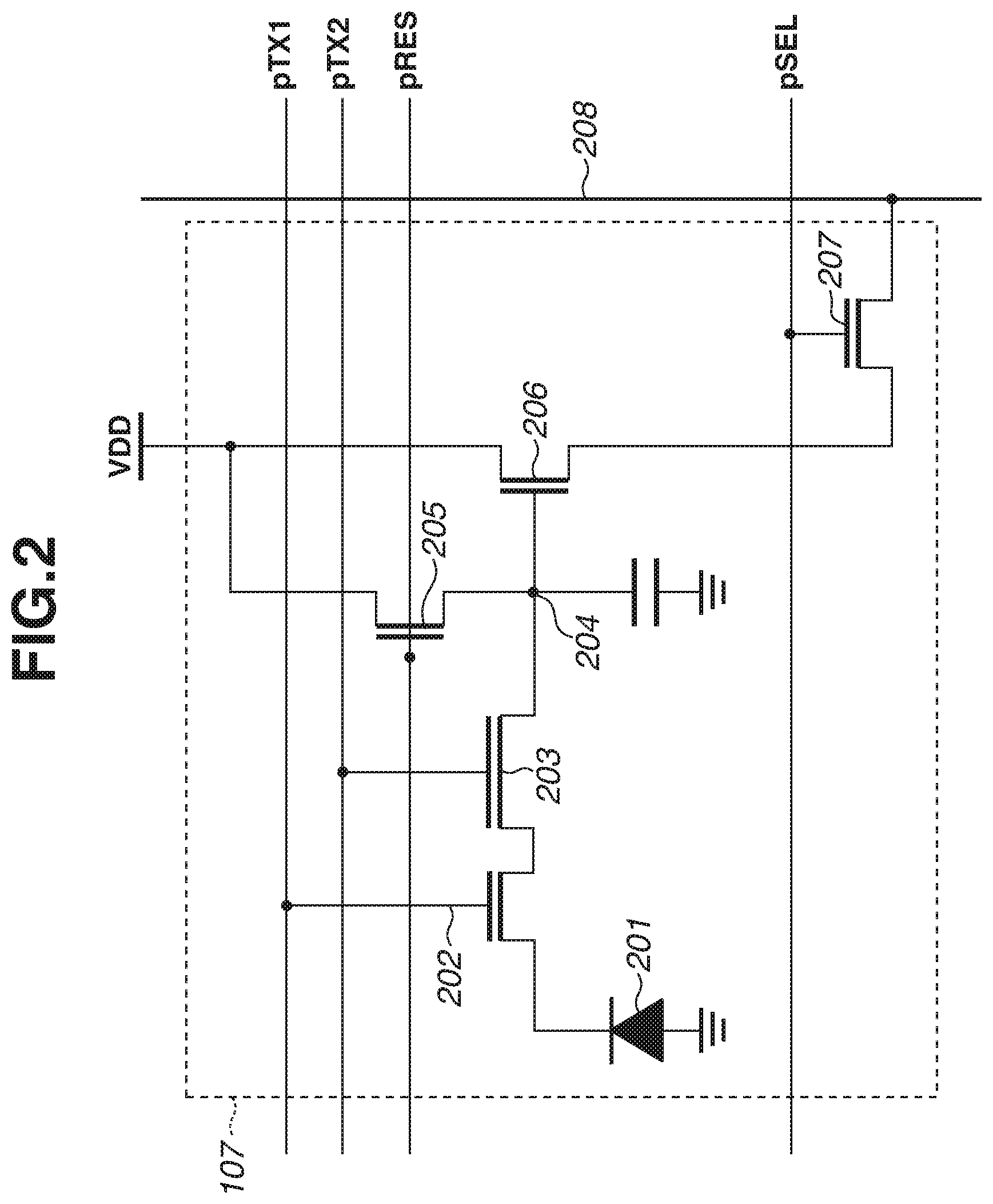 Patent US11776974 Figure 2 – Photoelectric conversion apparatus, photoelectric conversion system, and moving body