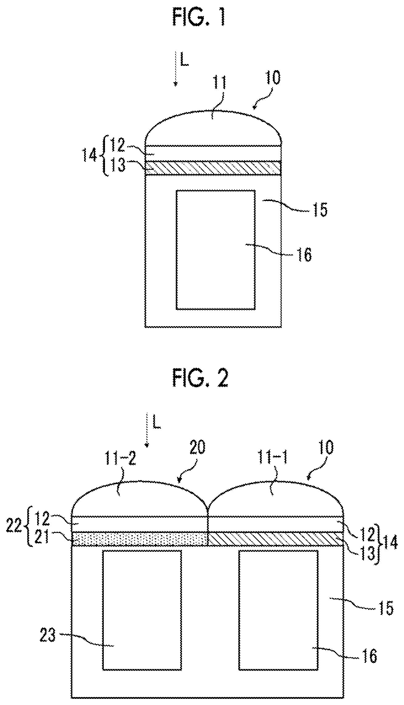 Patent US11776977 Figure 1 – Laminate and solid-state imaging element