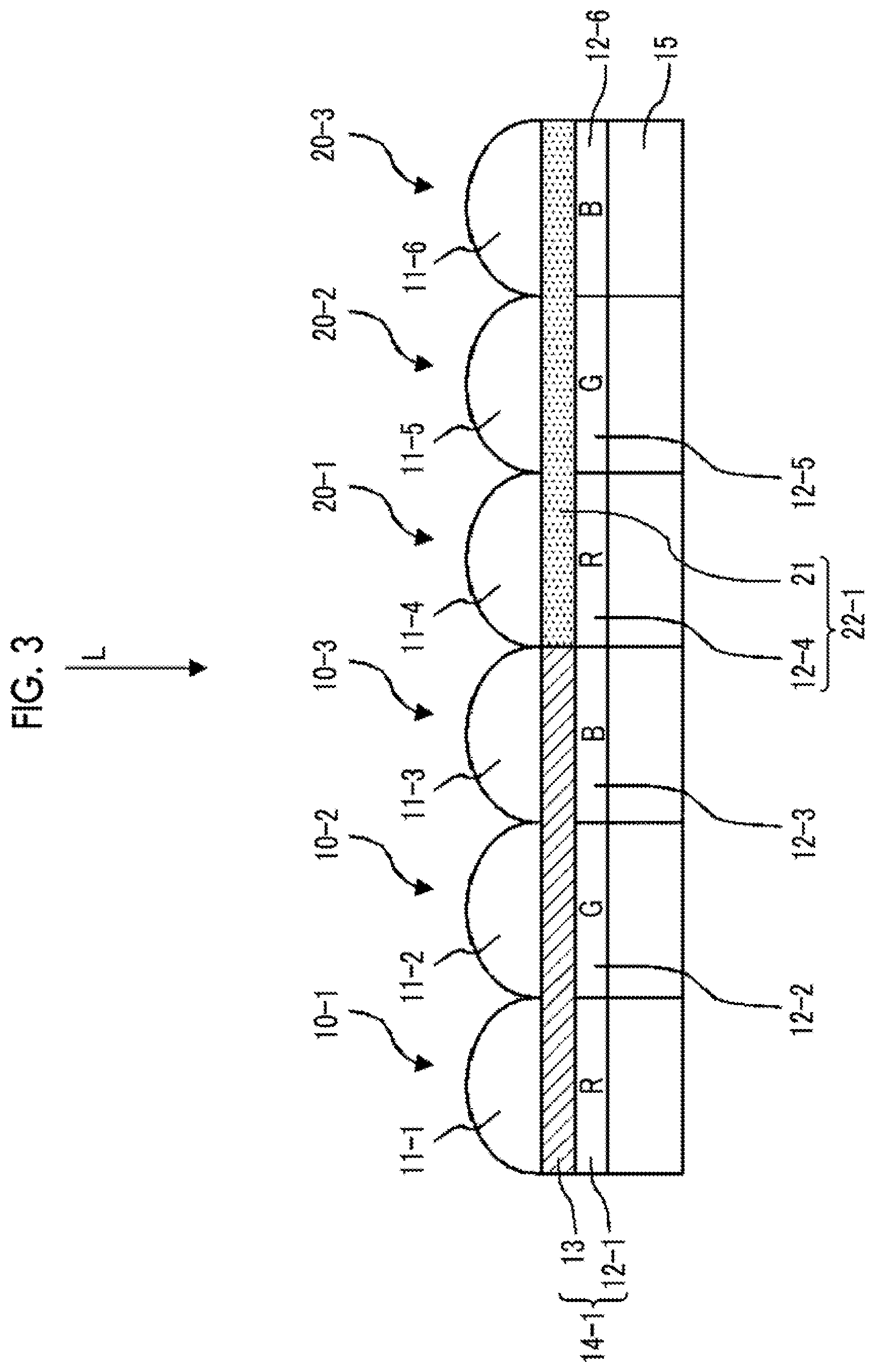 Patent US11776977 Figure 2 – Laminate and solid-state imaging element