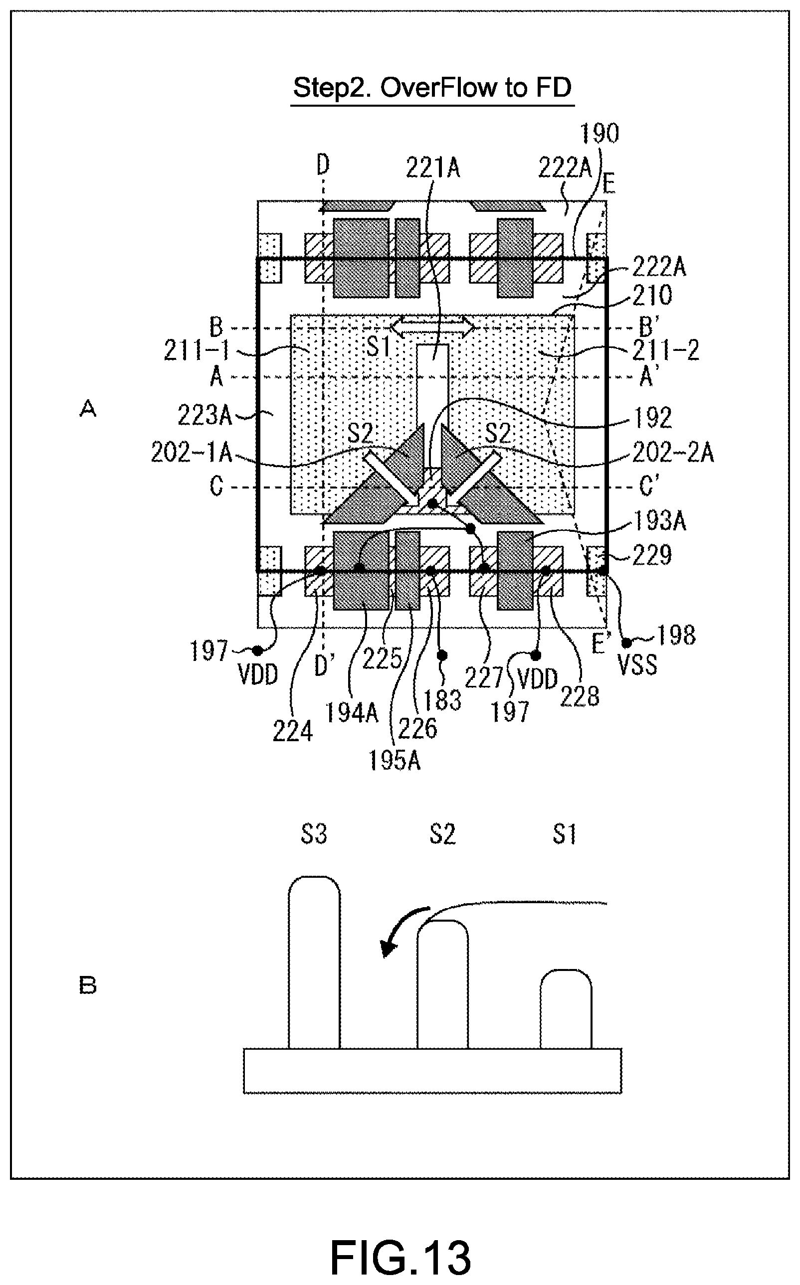 Patent US11776978 Figure 13 – Solid-state image pickup device and electronic apparatus having a separation wall between the first photodiode and the second photodiode