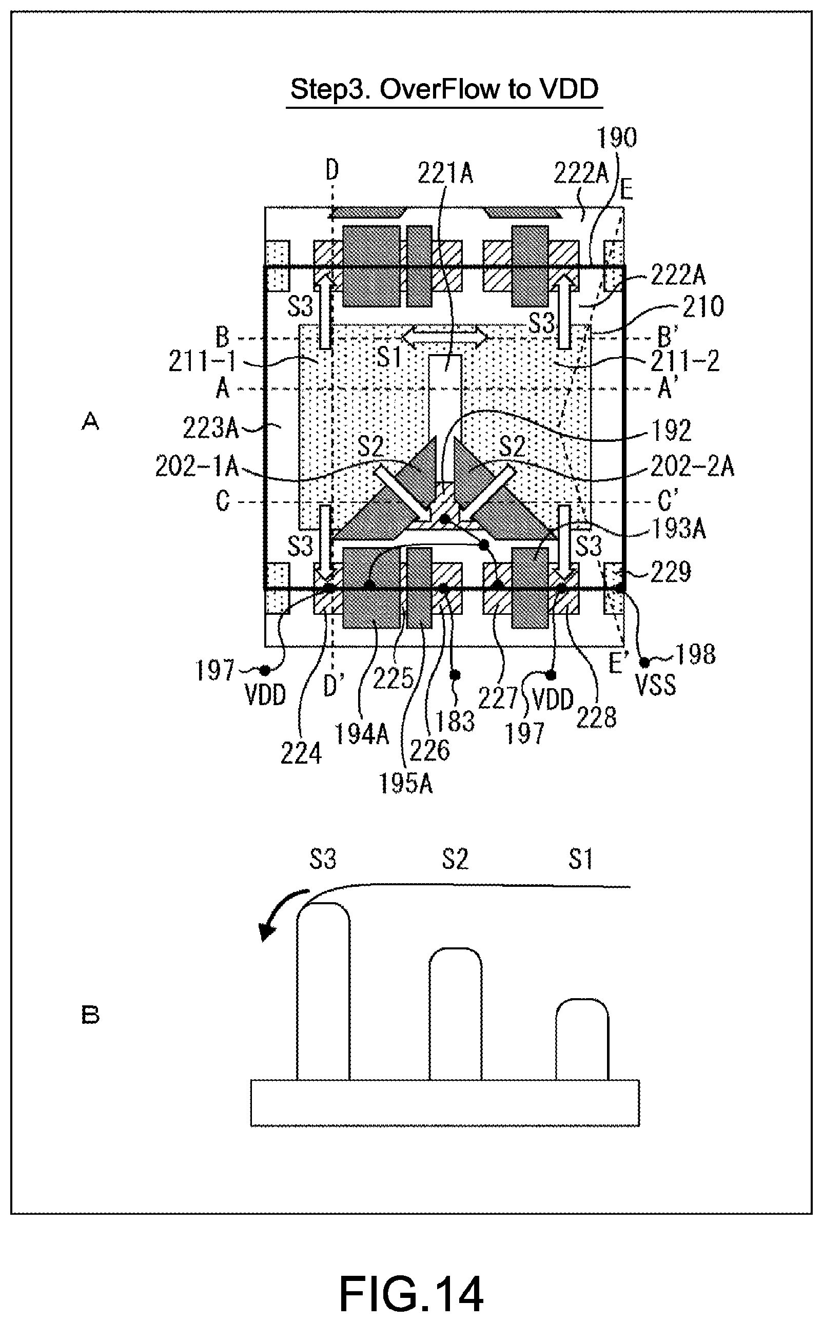 Patent US11776978 Figure 14 – Solid-state image pickup device and electronic apparatus having a separation wall between the first photodiode and the second photodiode