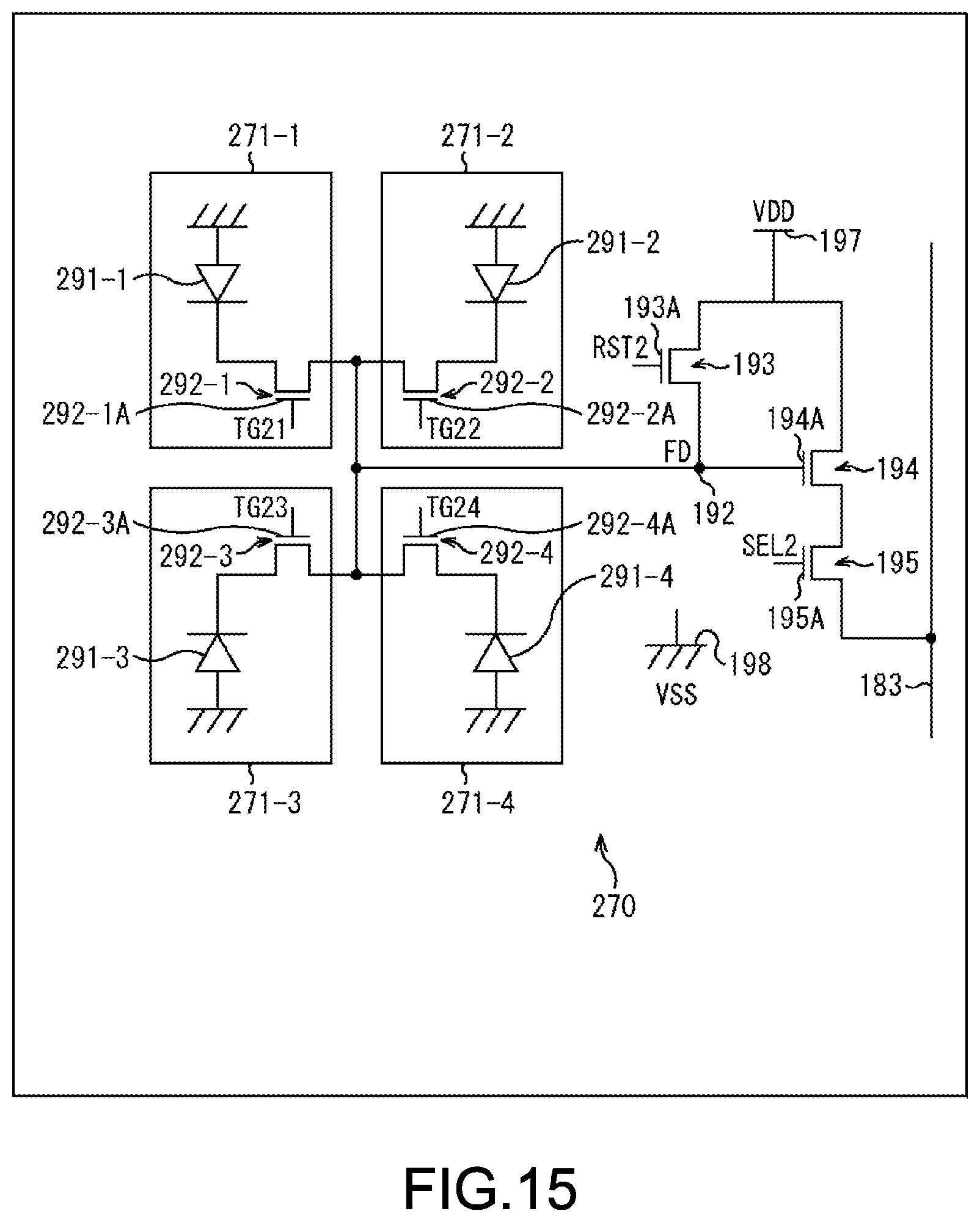 Patent US11776978 Figure 15 – Solid-state image pickup device and electronic apparatus having a separation wall between the first photodiode and the second photodiode