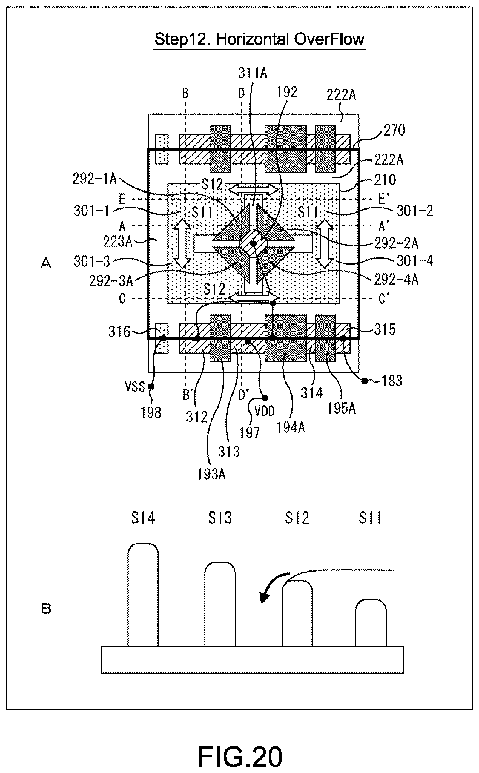 Patent US11776978 Figure 20 – Solid-state image pickup device and electronic apparatus having a separation wall between the first photodiode and the second photodiode