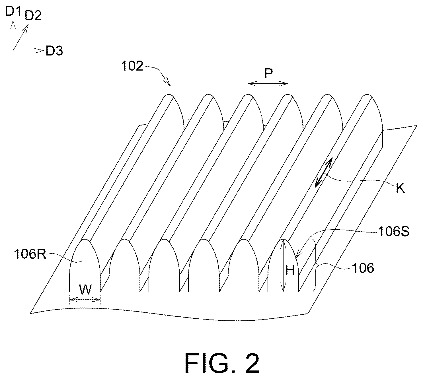 Patent US11776979 Figure 2 – Photosensitive device comprising patterned semiconductor polarizer