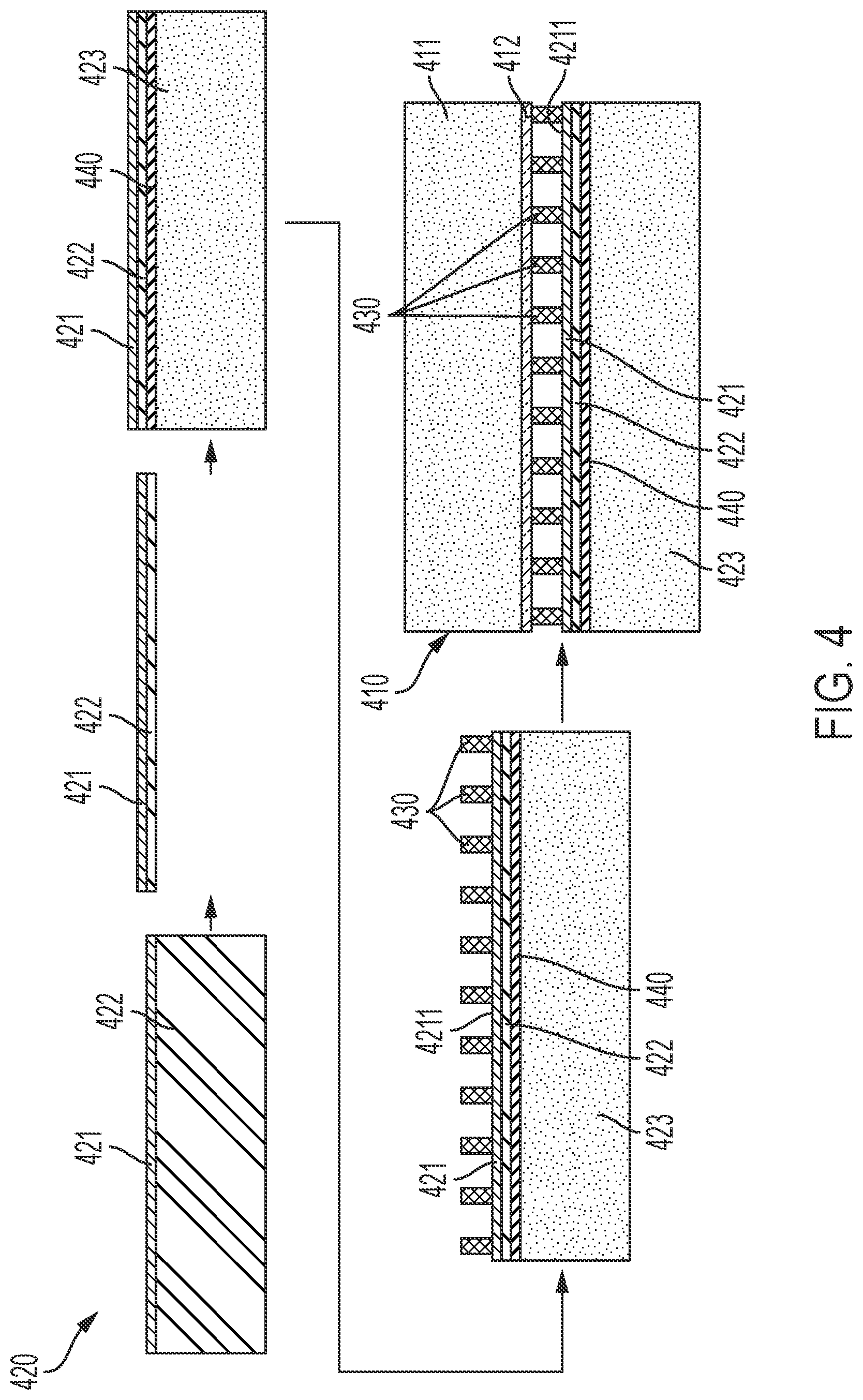 Patent US11776981 Figure 4 – Eliminating interconnect strains in microcircuits