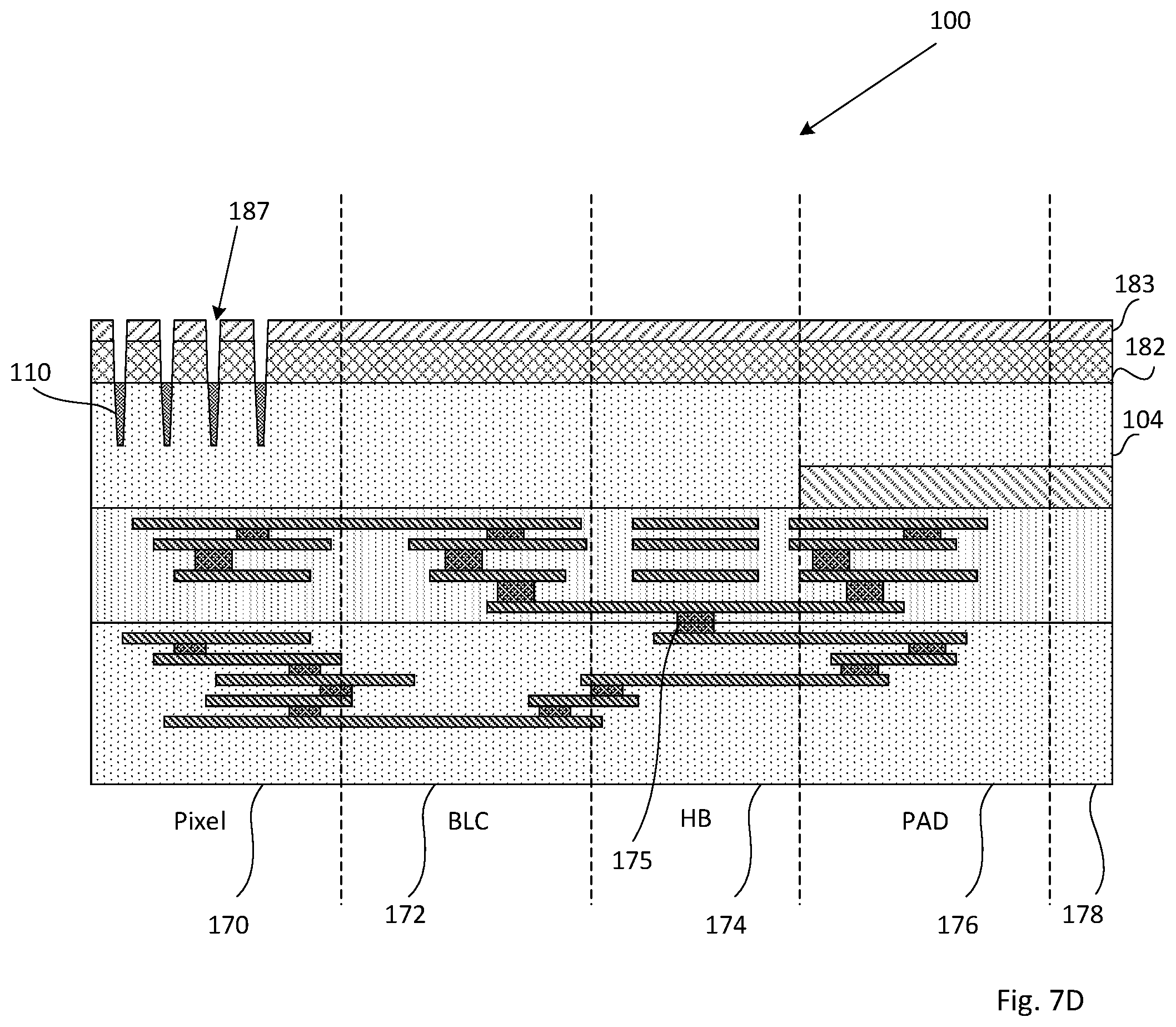 Patent US11776985 Figure 11 – Method of forming self aligned grids in BSI image sensor