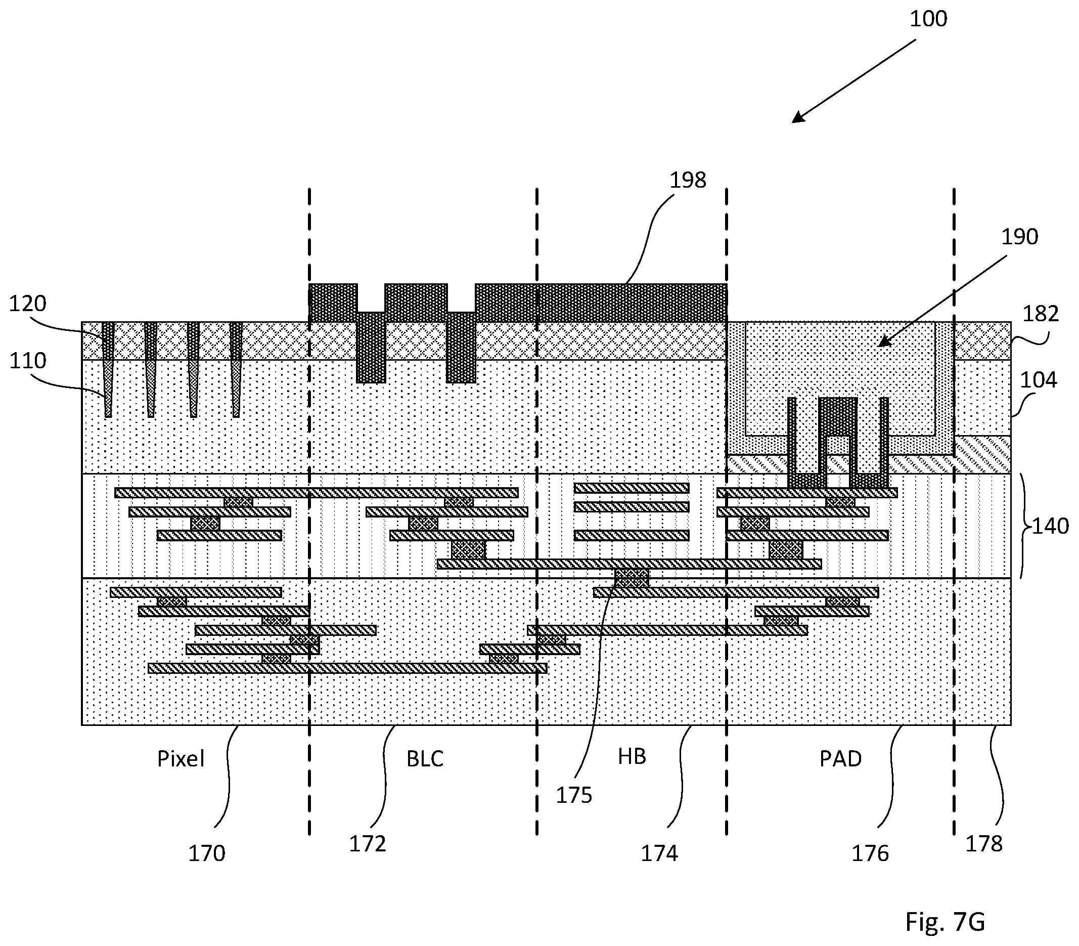 Patent US11776985 Figure 14 – Method of forming self aligned grids in BSI image sensor