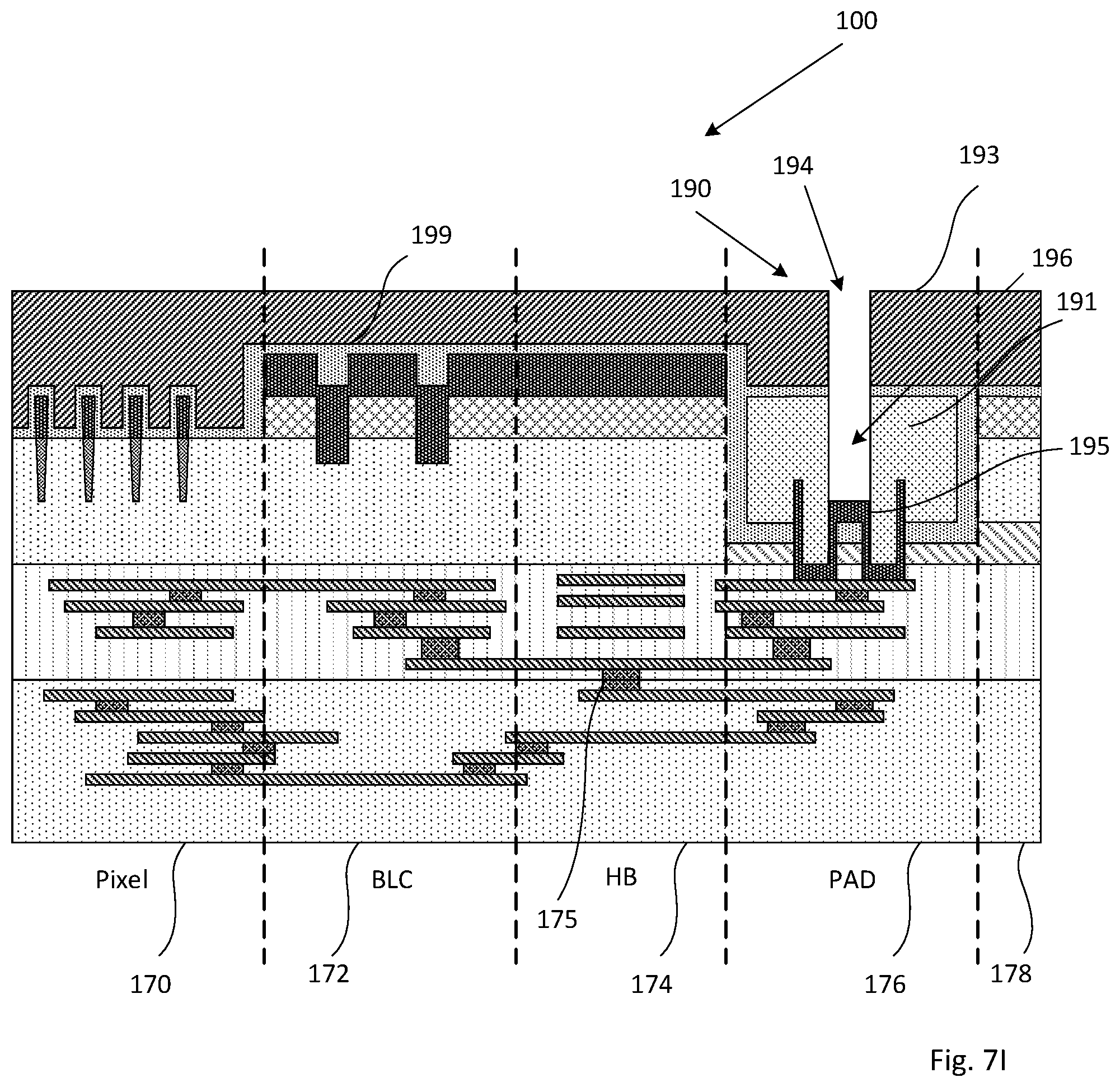 Patent US11776985 Figure 16 – Method of forming self aligned grids in BSI image sensor