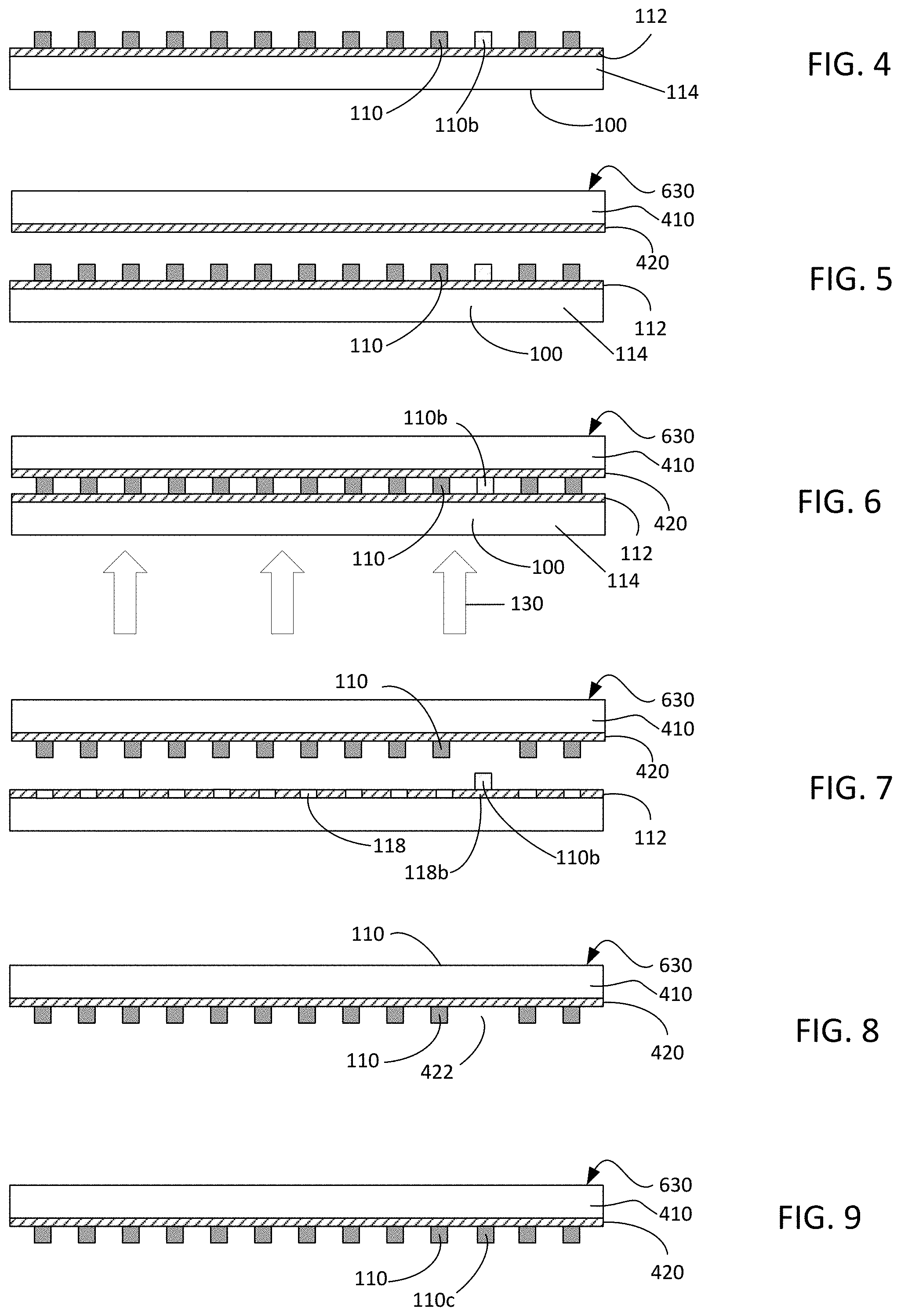 Patent US11776989 Figure 3 – Methods of parallel transfer of micro-devices using treatment