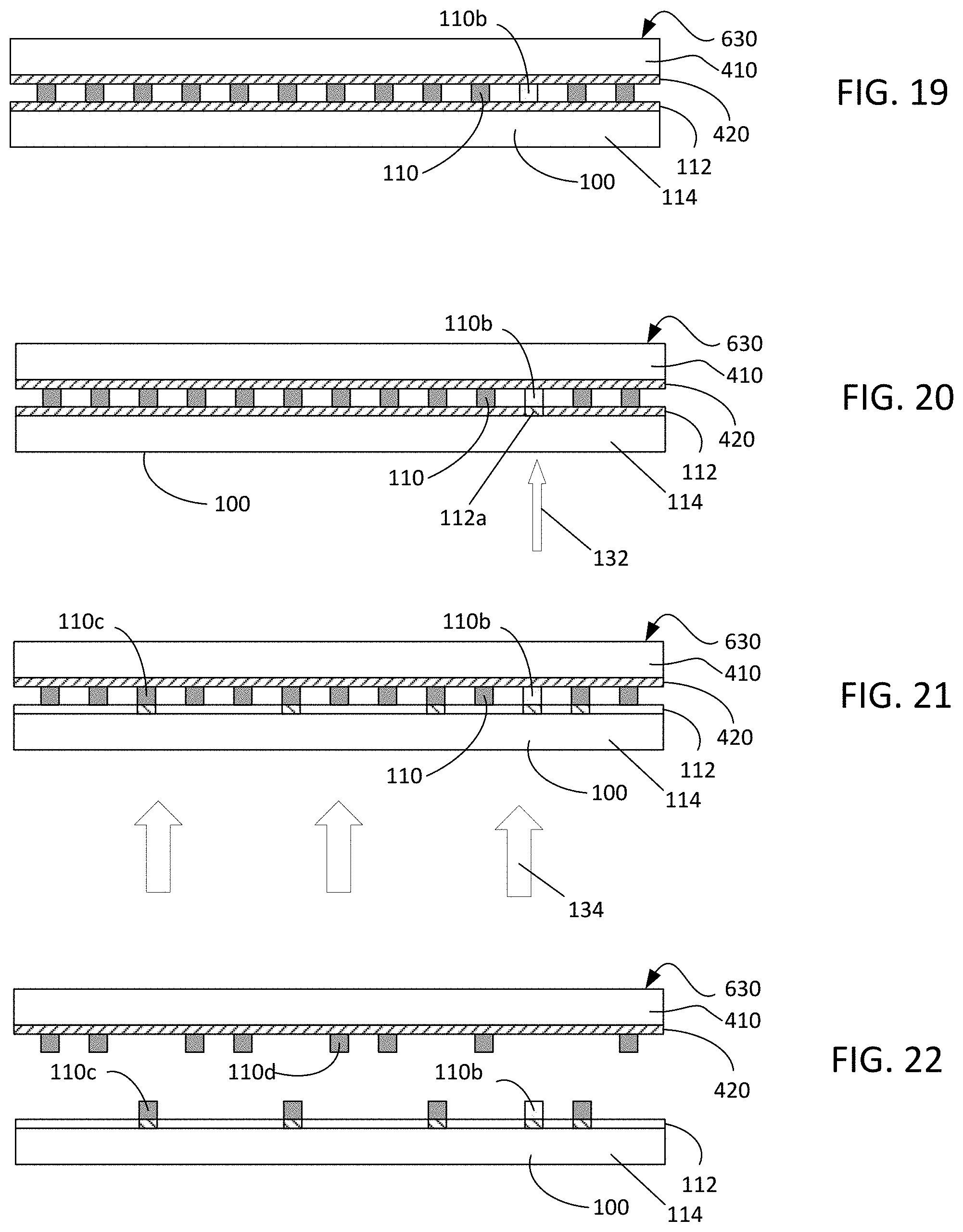 Patent US11776989 Figure 11 – Methods of parallel transfer of micro-devices using treatment