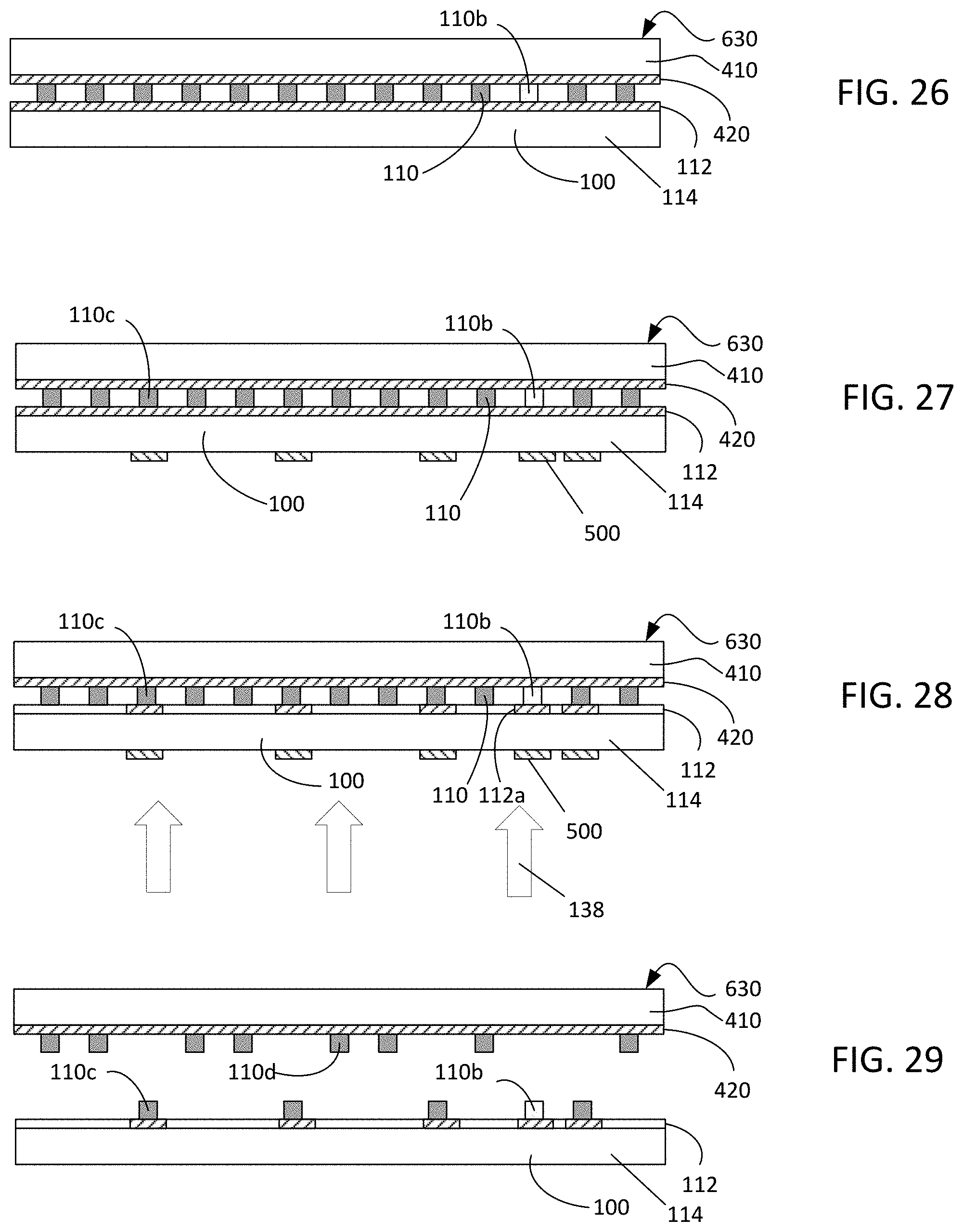 Patent US11776989 Figure 13 – Methods of parallel transfer of micro-devices using treatment