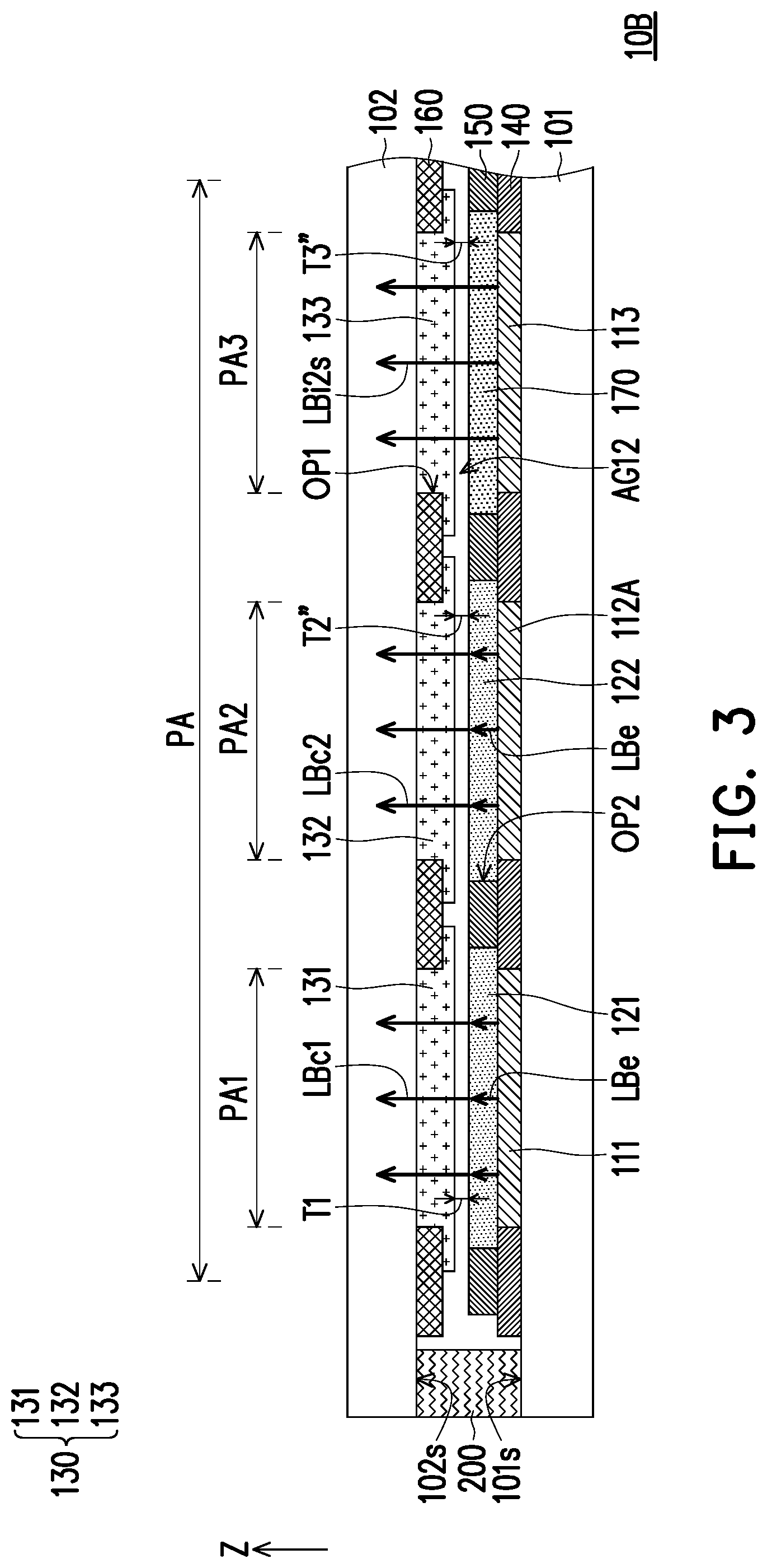 Patent US11776990 Figure 3 – Micro light-emitting diode display panel