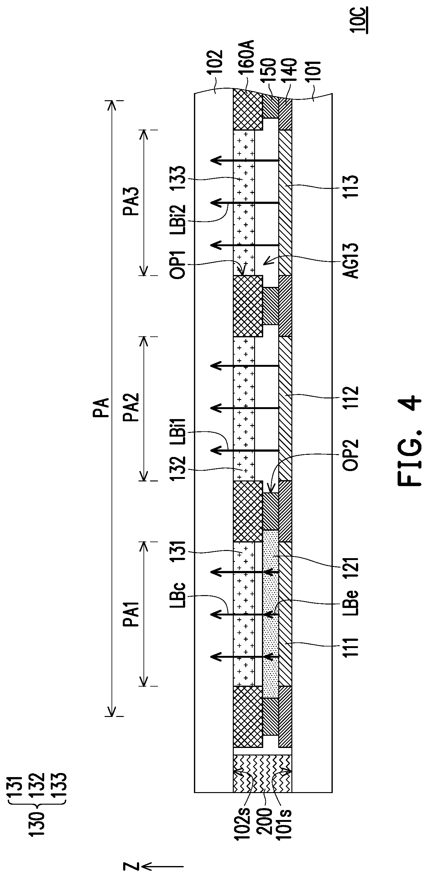 Patent US11776990 Figure 4 – Micro light-emitting diode display panel