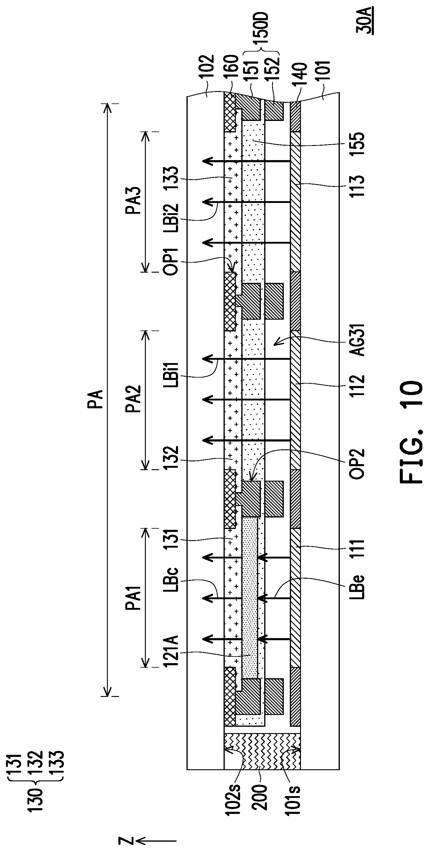 Patent US11776990 Figure 10 – Micro light-emitting diode display panel