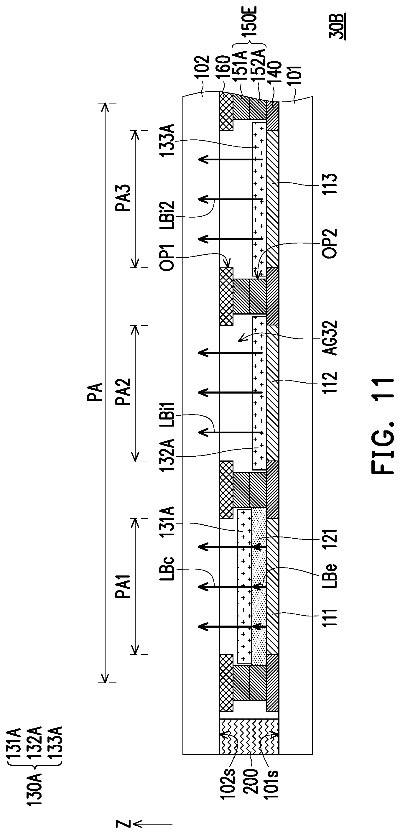Patent US11776990 Figure 11 – Micro light-emitting diode display panel