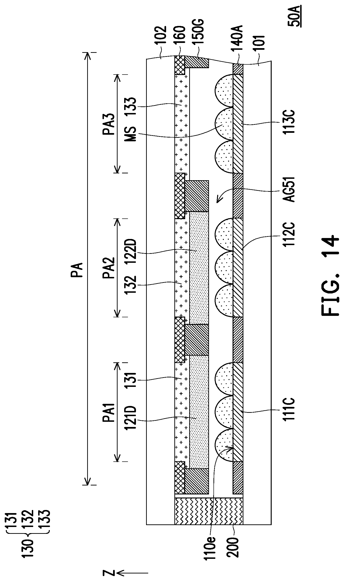 Patent US11776990 Figure 14 – Micro light-emitting diode display panel