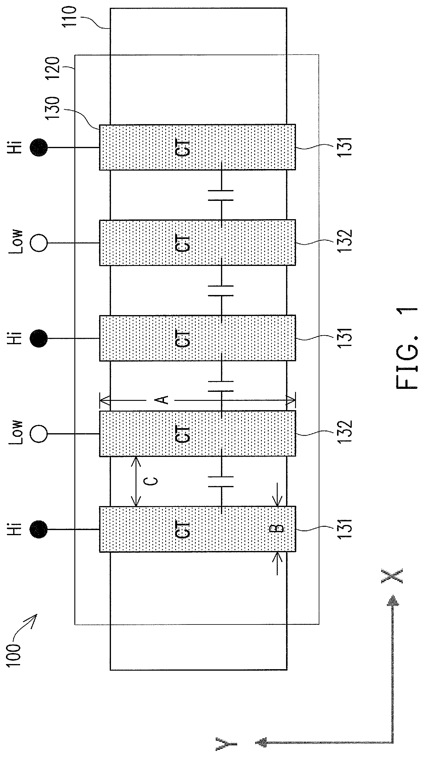 Patent US11776991 Figure 1 – High density metal insulator metal capacitor