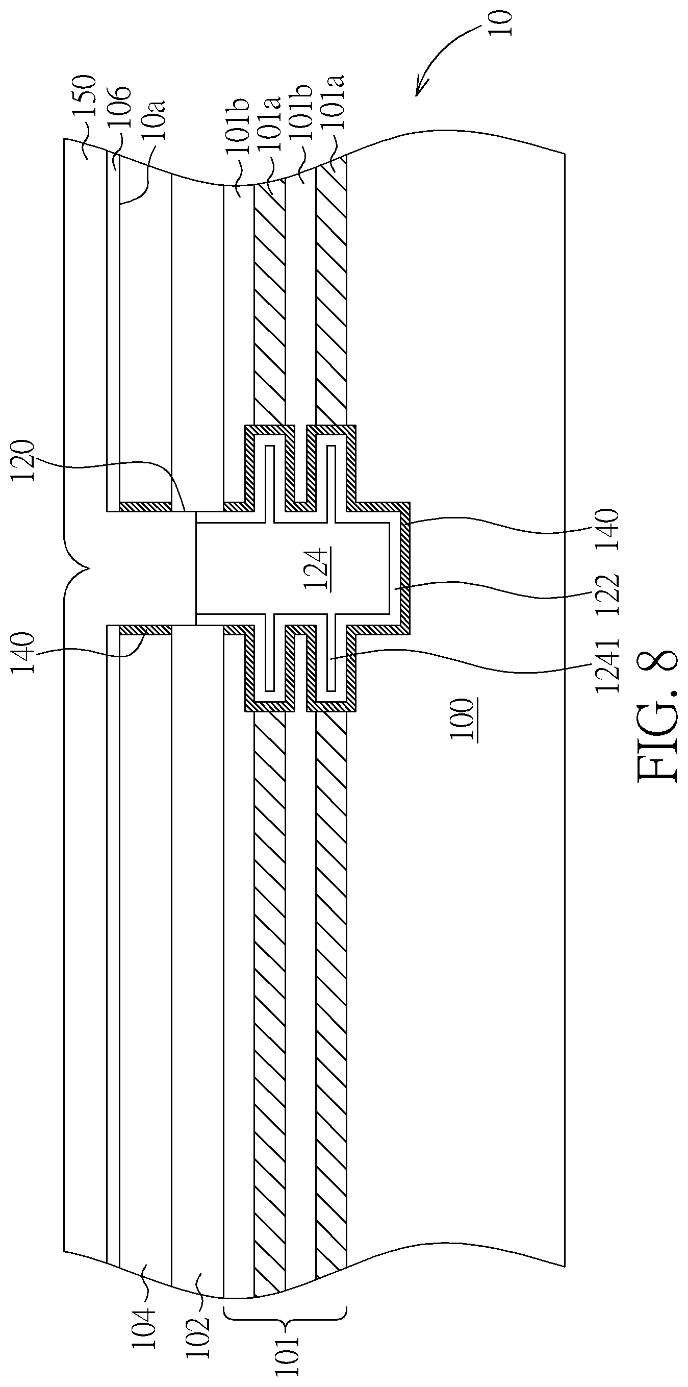 Patent US11776992 Figure 8 – Trench capacitor having improved capacitance and fabrication method thereof