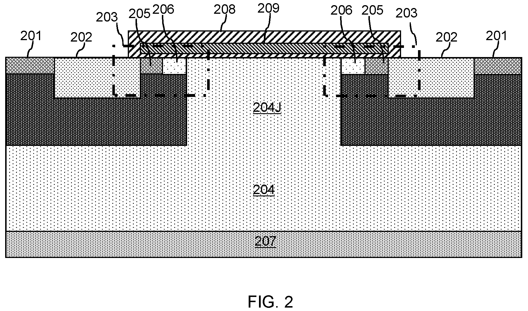 Patent US11776994 Figure 2 – SiC MOSFET with reduced channel length and high V th
