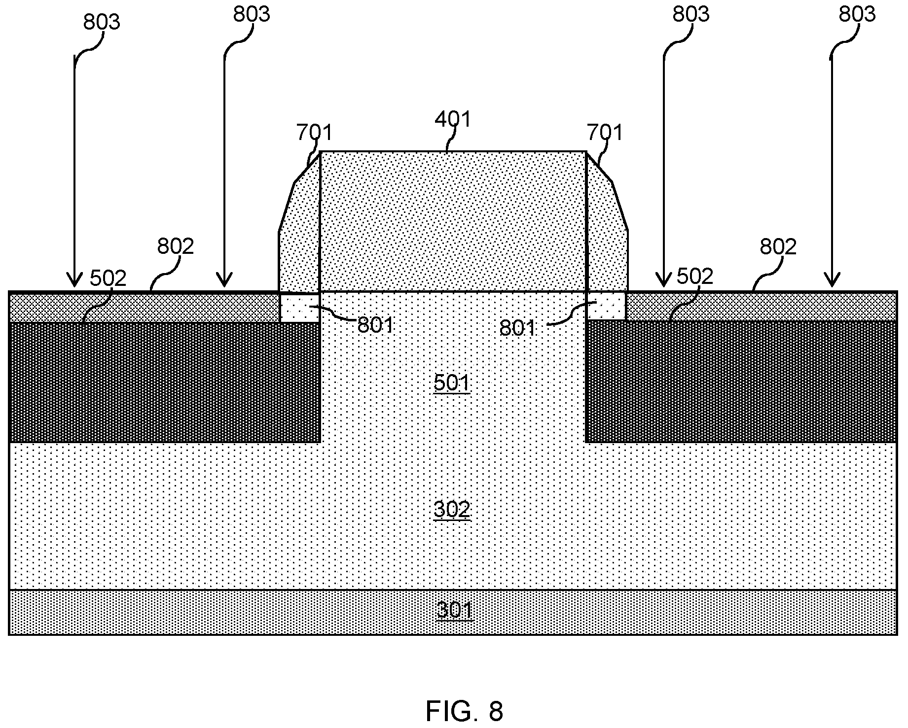 Patent US11776994 Figure 8 – SiC MOSFET with reduced channel length and high V th