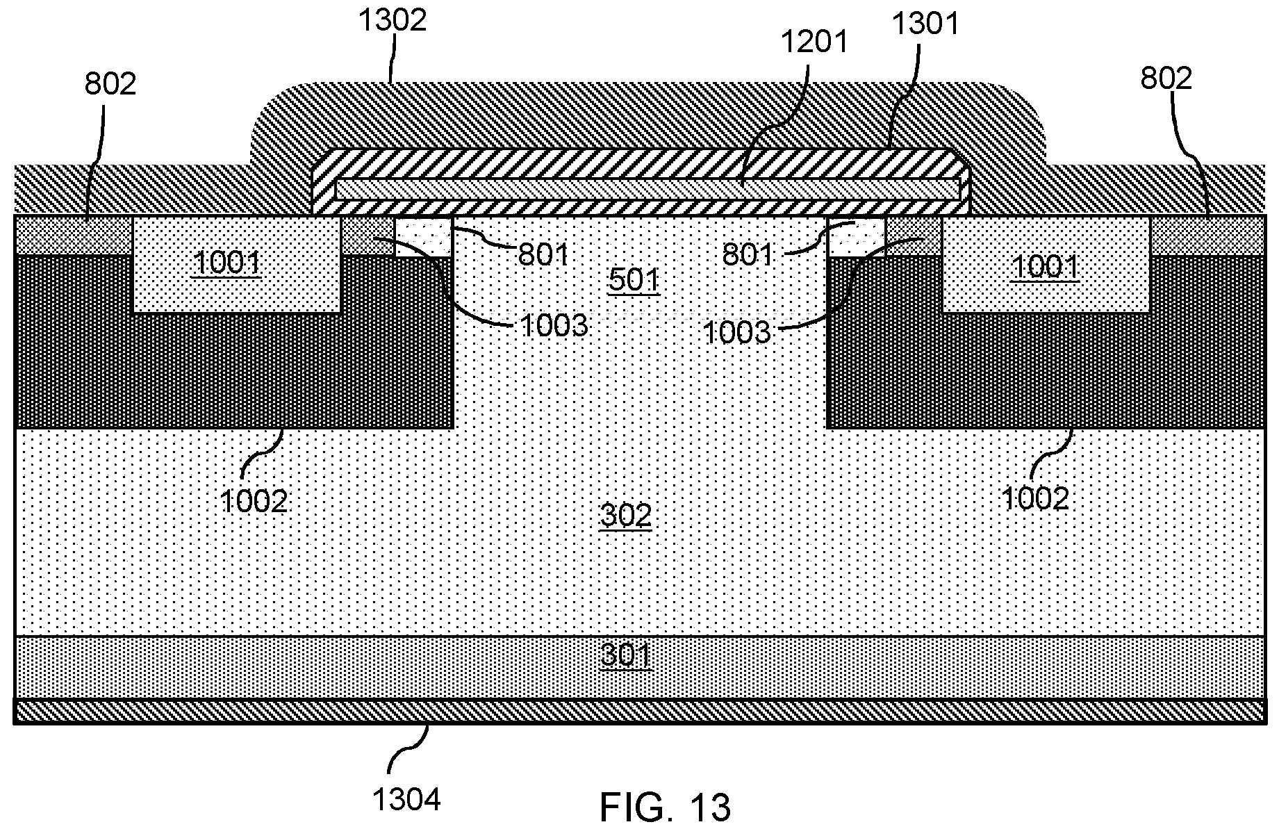 Patent US11776994 Figure 13 – SiC MOSFET with reduced channel length and high V th