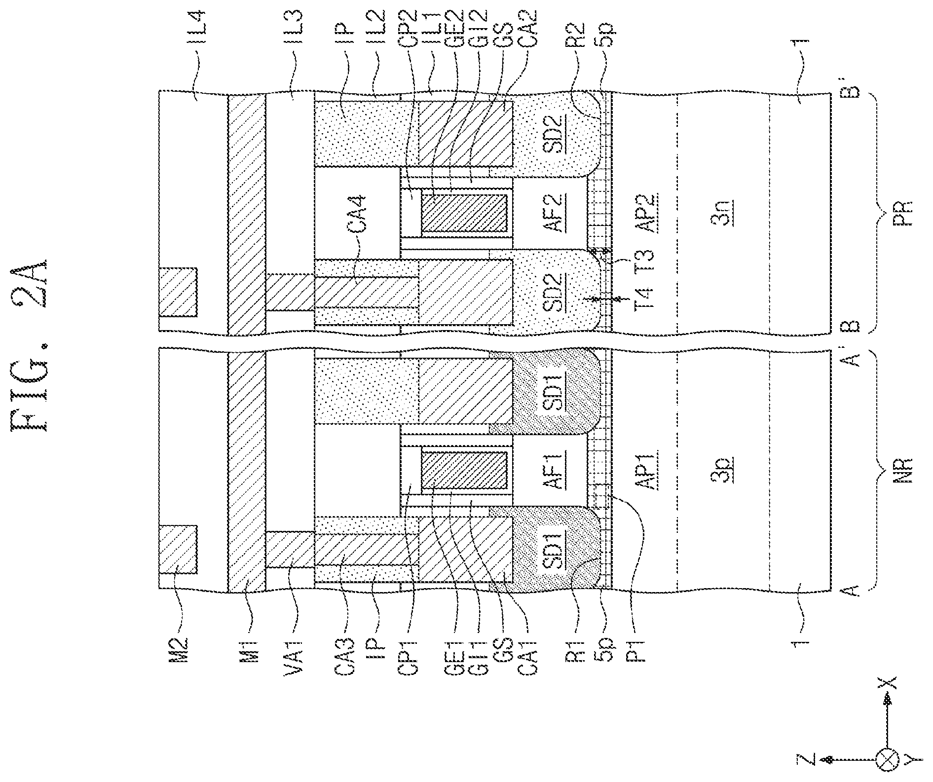 Patent US11777001 Figure 2 – Semiconductor device including superlattice pattern