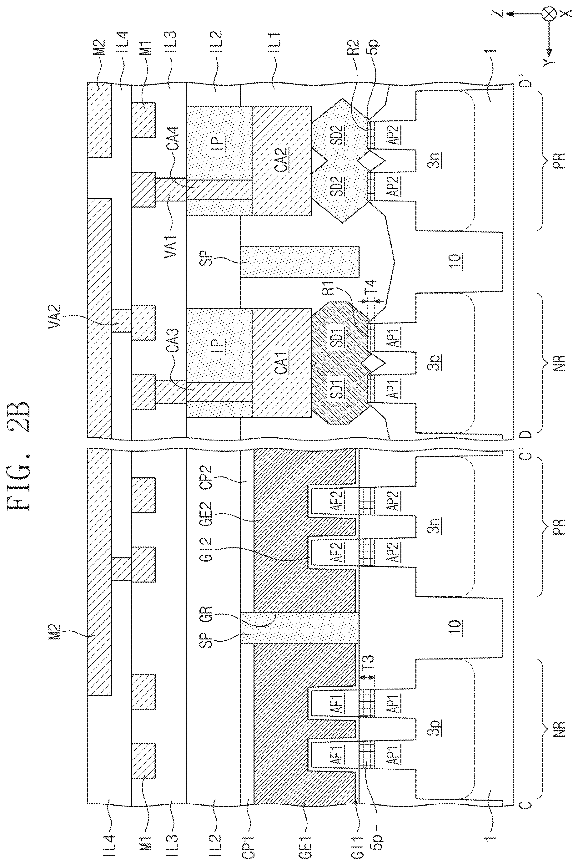 Patent US11777001 Figure 3 – Semiconductor device including superlattice pattern