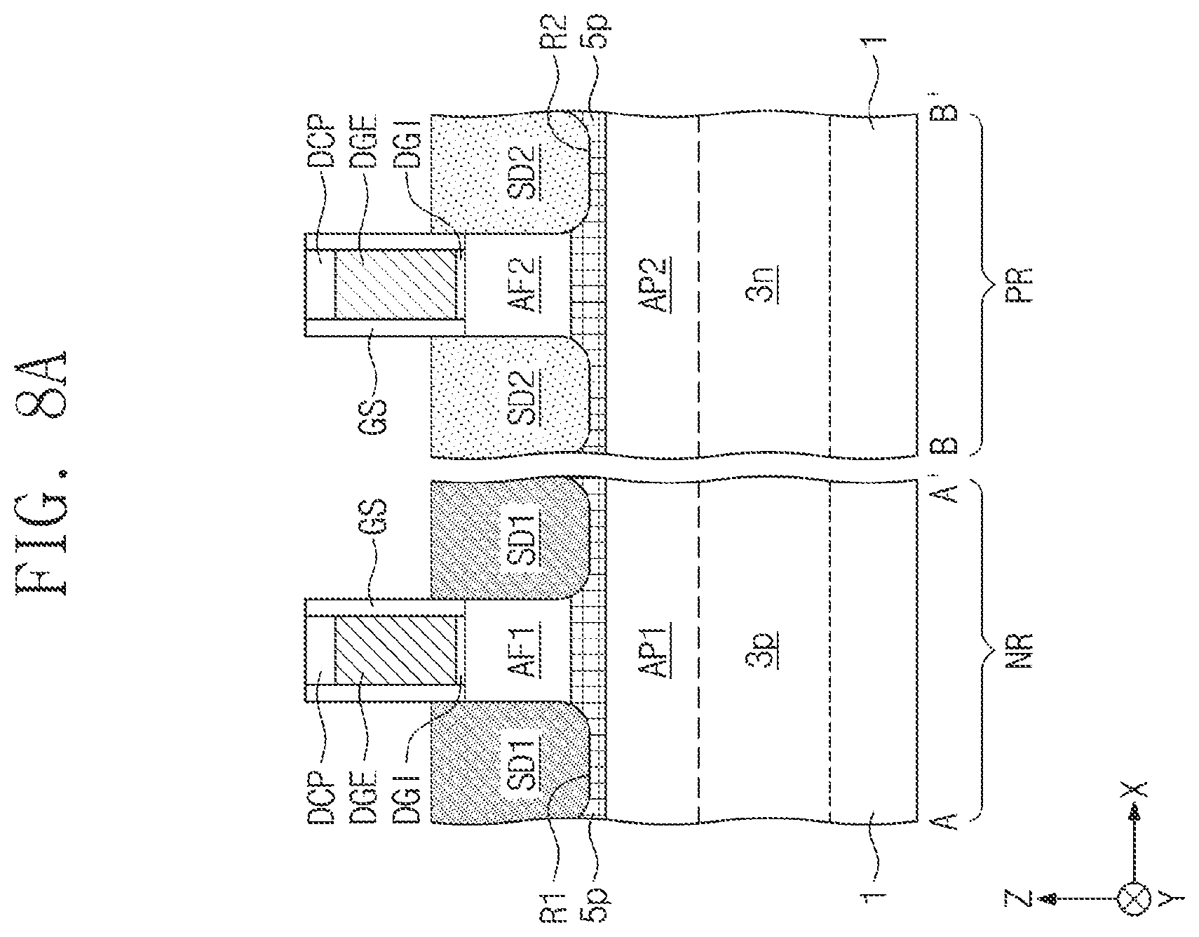 Patent US11777001 Figure 13 – Semiconductor device including superlattice pattern