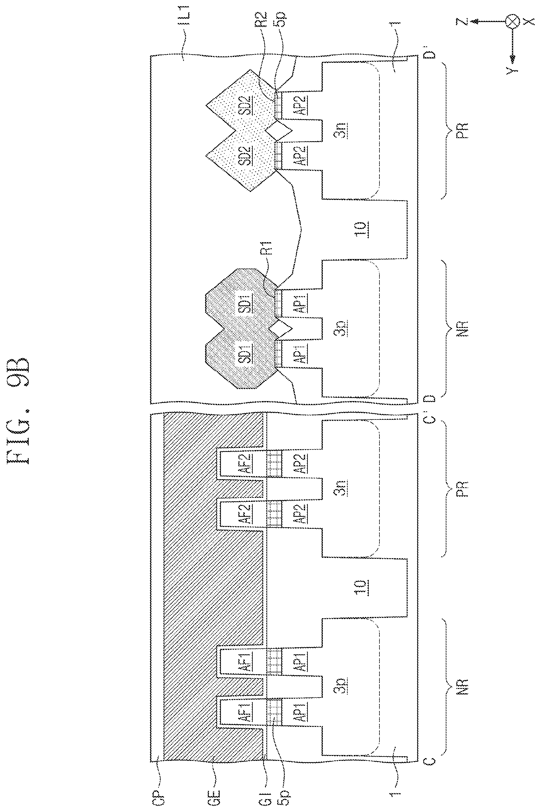 Patent US11777001 Figure 16 – Semiconductor device including superlattice pattern